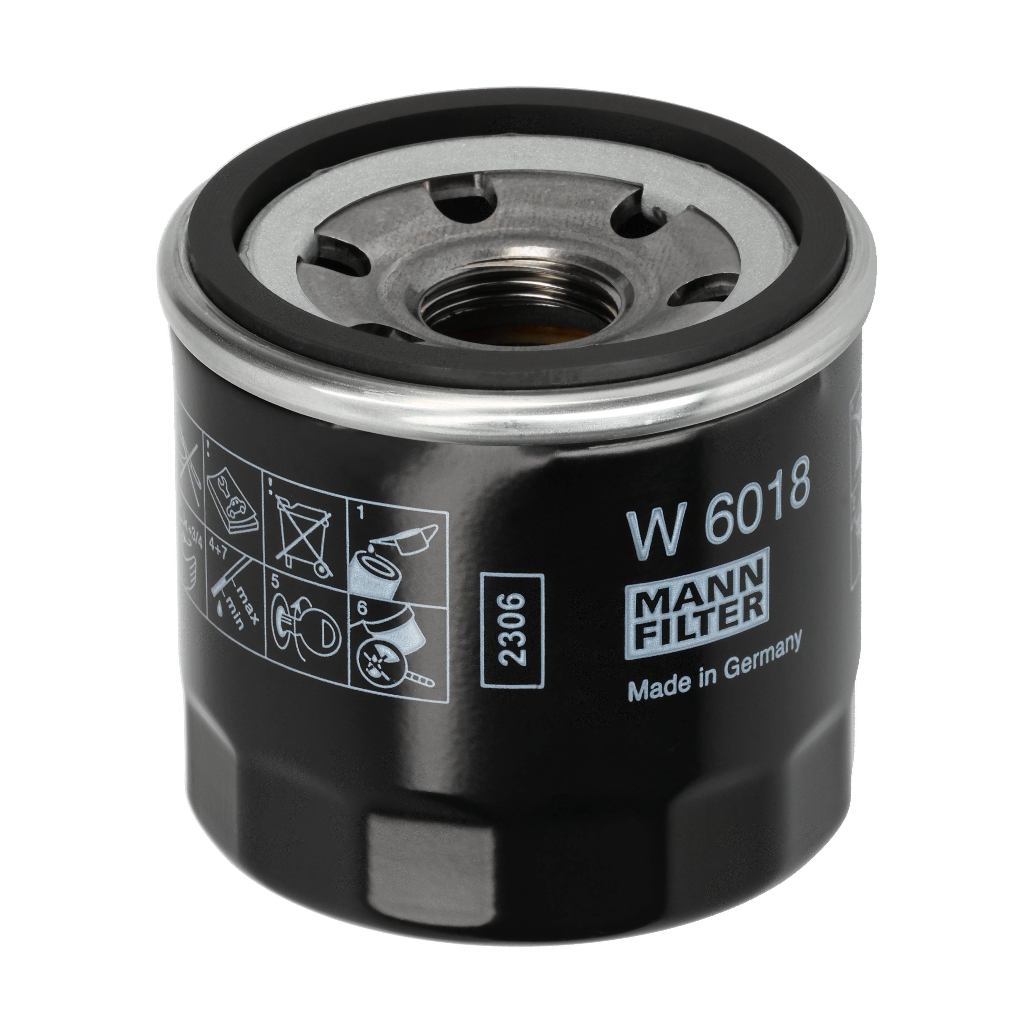 MANN-FILTER Oliefilter W 6018 Påskruet 65mm M20x1.5 for MAZDA