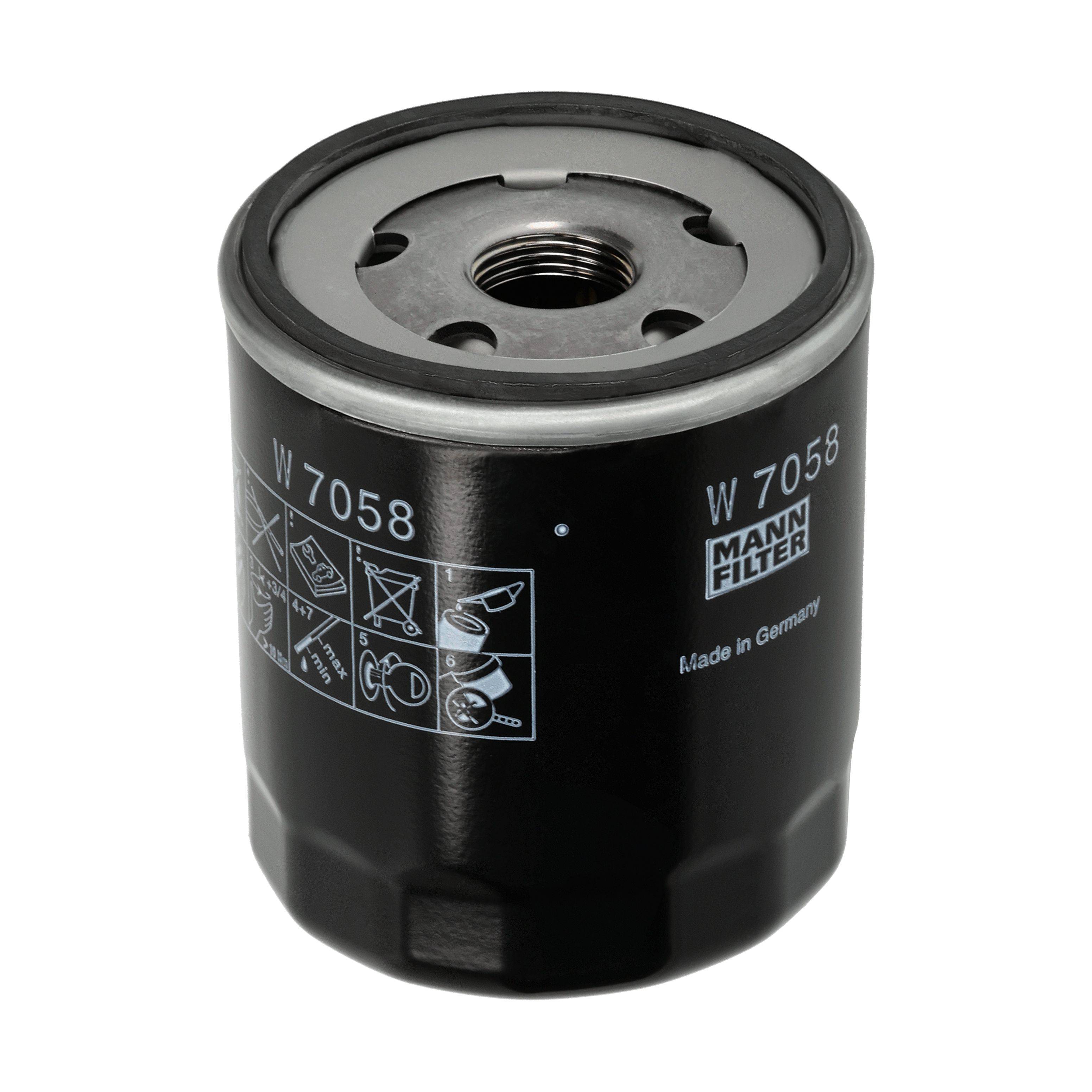 MANN-FILTER Oliefilter W 7058 Påskruet 89mm M20x1.5 for GENERAL MOTORS FIAT PEUGEOT CITROËN RENAULT SUZUKI TOYOTA