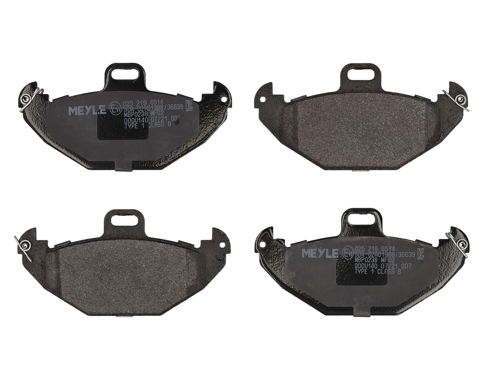 MEYLE Bremseklodser 0252196514 bagaksel for RENAULT