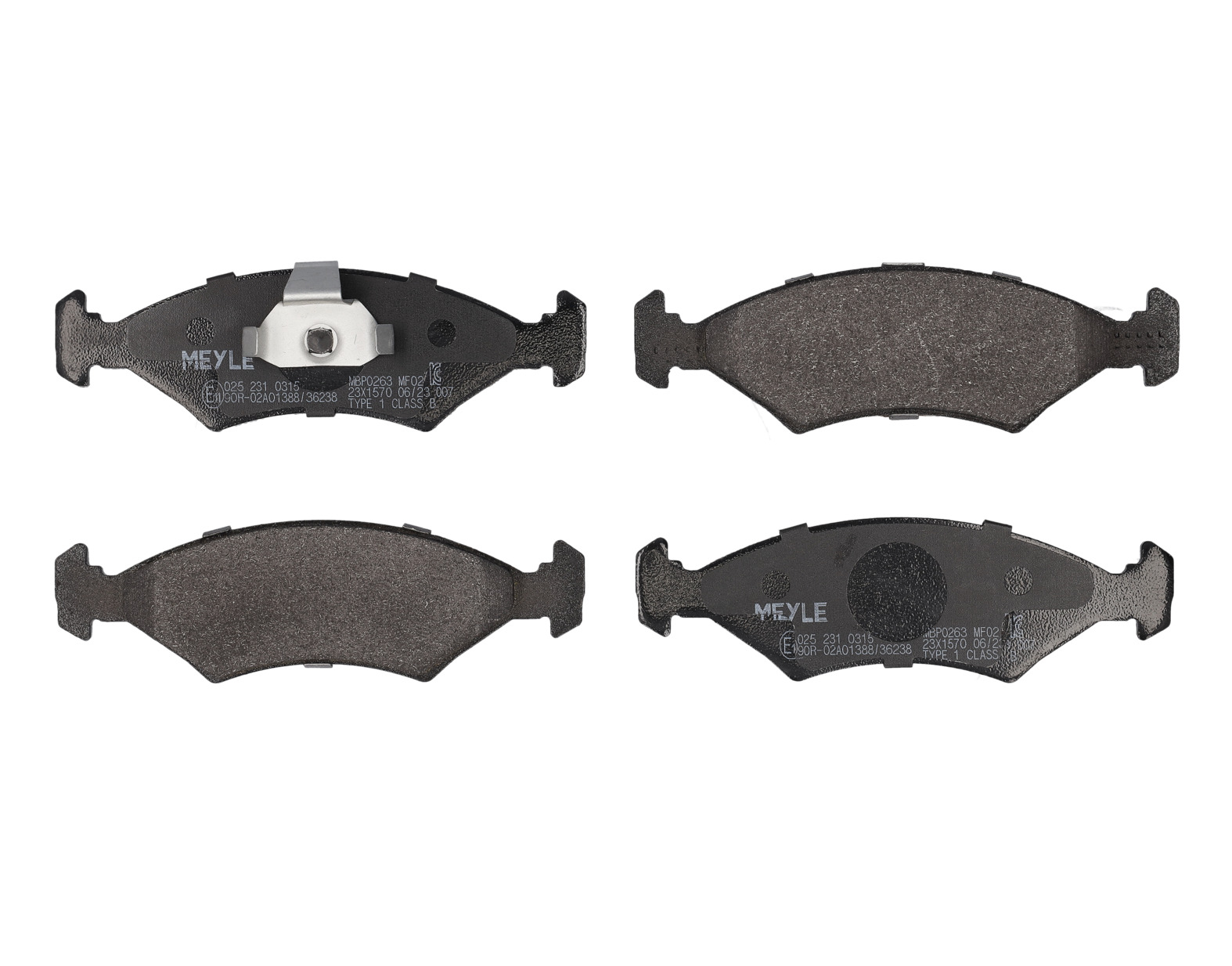 MEYLE Bremseklodser 0252310315 foraksel for FORD MAZDA KIA