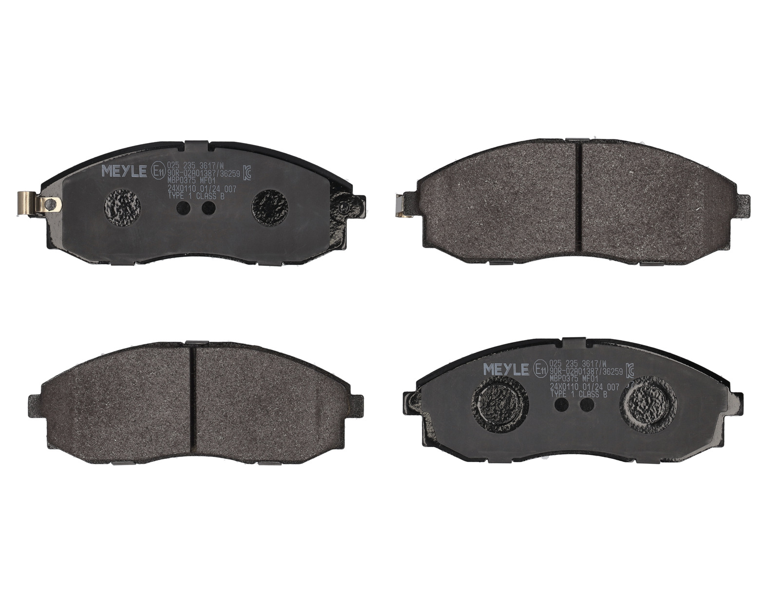 MEYLE Bremseklodser 0252353617w foraksel for HYUNDAI