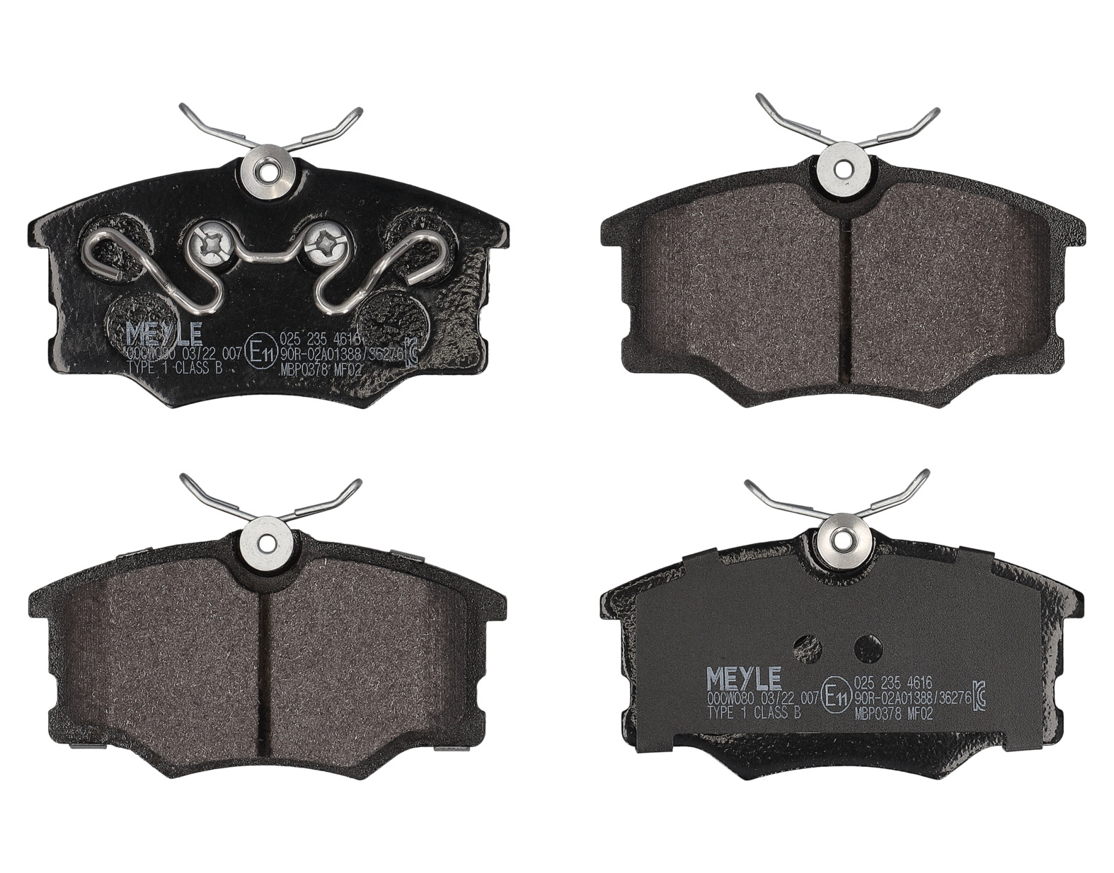 MEYLE Bremseklodser 0252354616 foraksel for OPEL GENERAL MOTORS VW