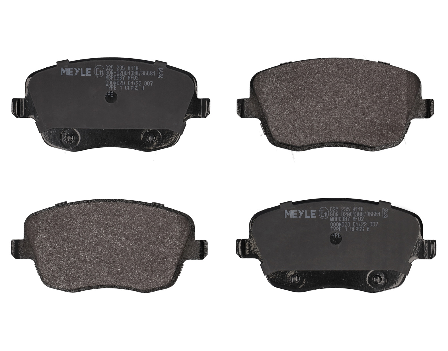 MEYLE Bremseklodser 0252358118 foraksel for VW