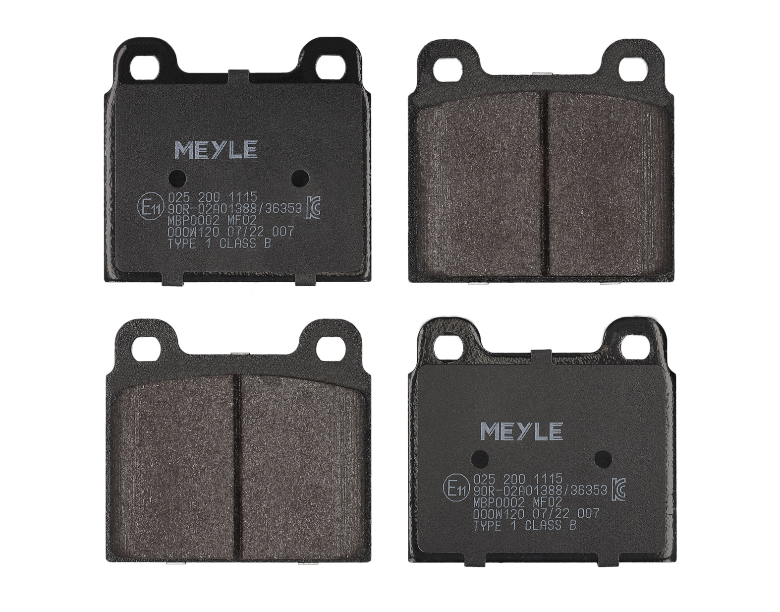 MEYLE Bremseklodser 0252001115 foraksel for OPEL ALFA ROMEO MERCEDES-BENZ PORSCHE VW