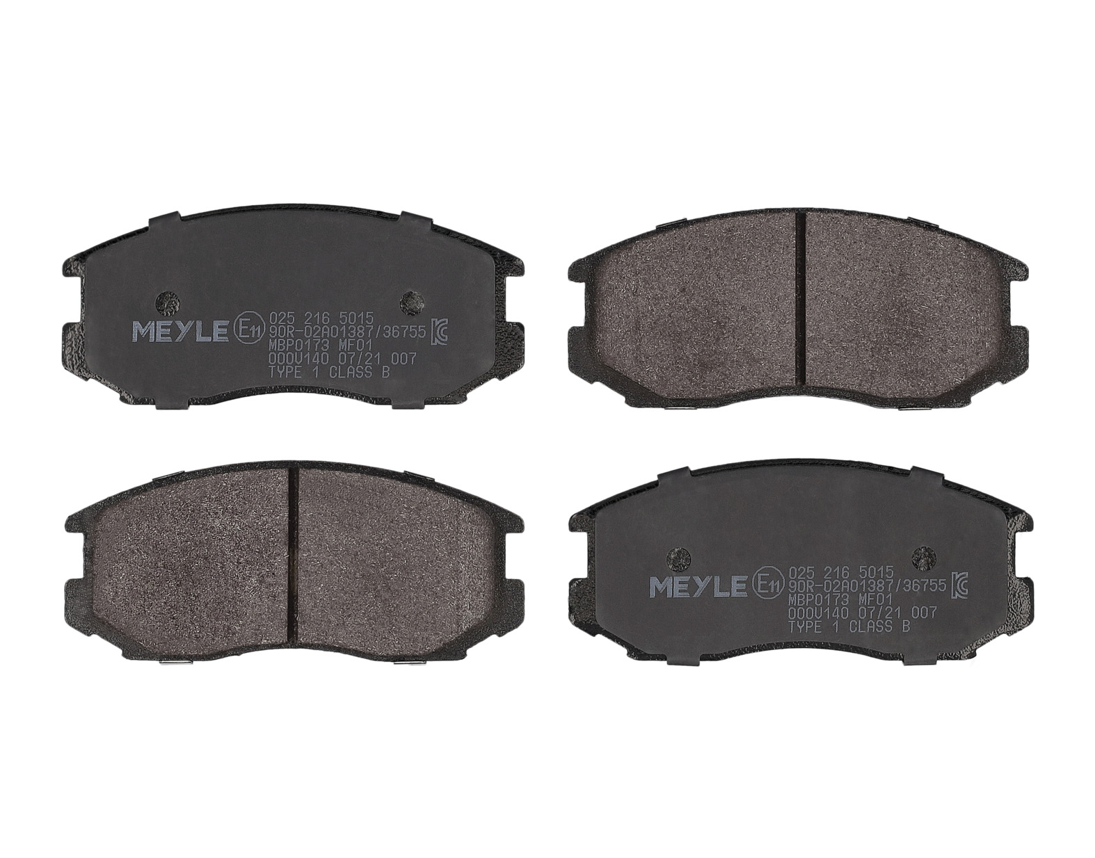 MEYLE Bremseklodser 0252165015 foraksel for DAIHATSU TOYOTA MITSUBISHI PROTON