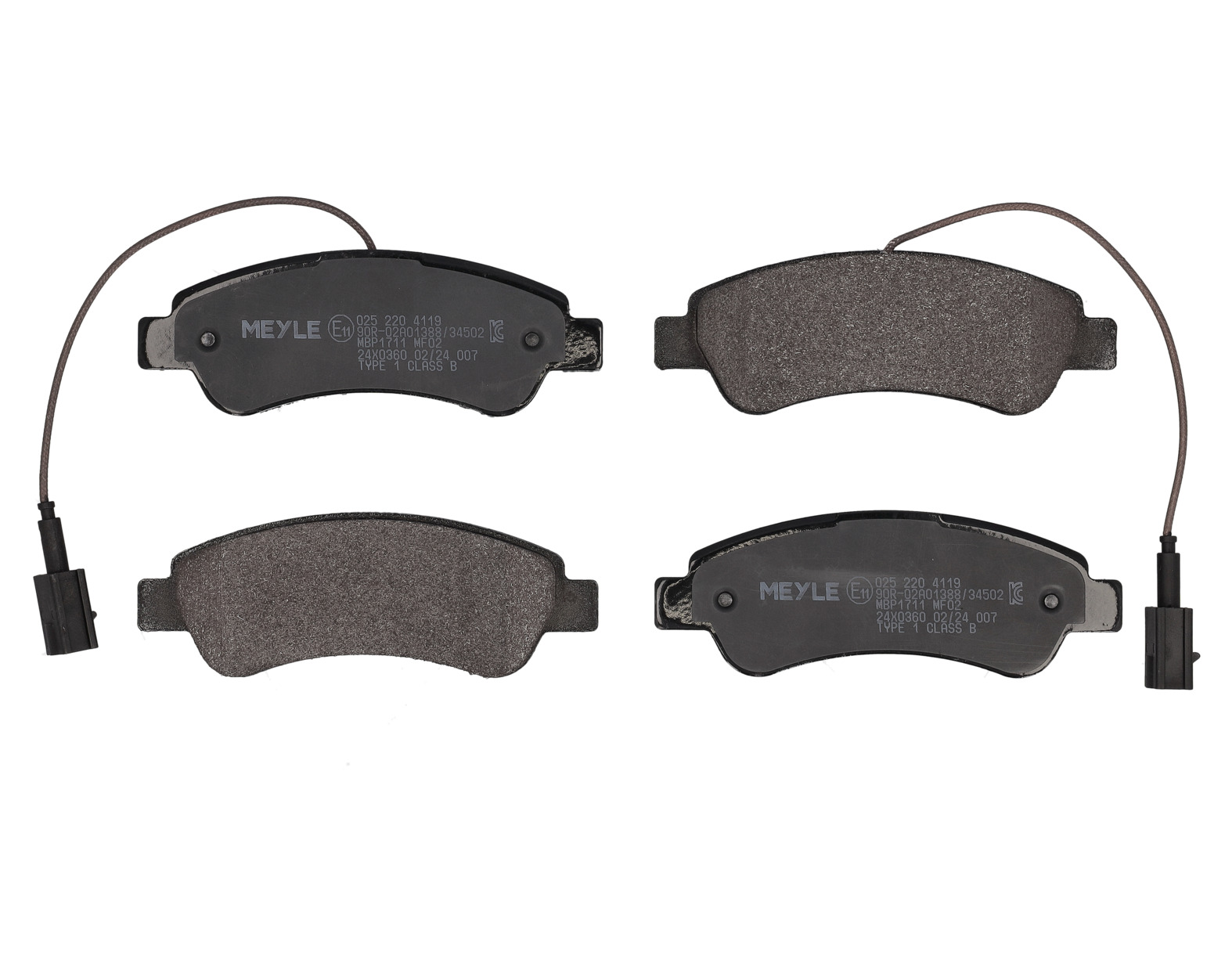 MEYLE Bremseklodser 0252204119 bagaksel for FIAT PEUGEOT GENERAL MOTORS TOYOTA