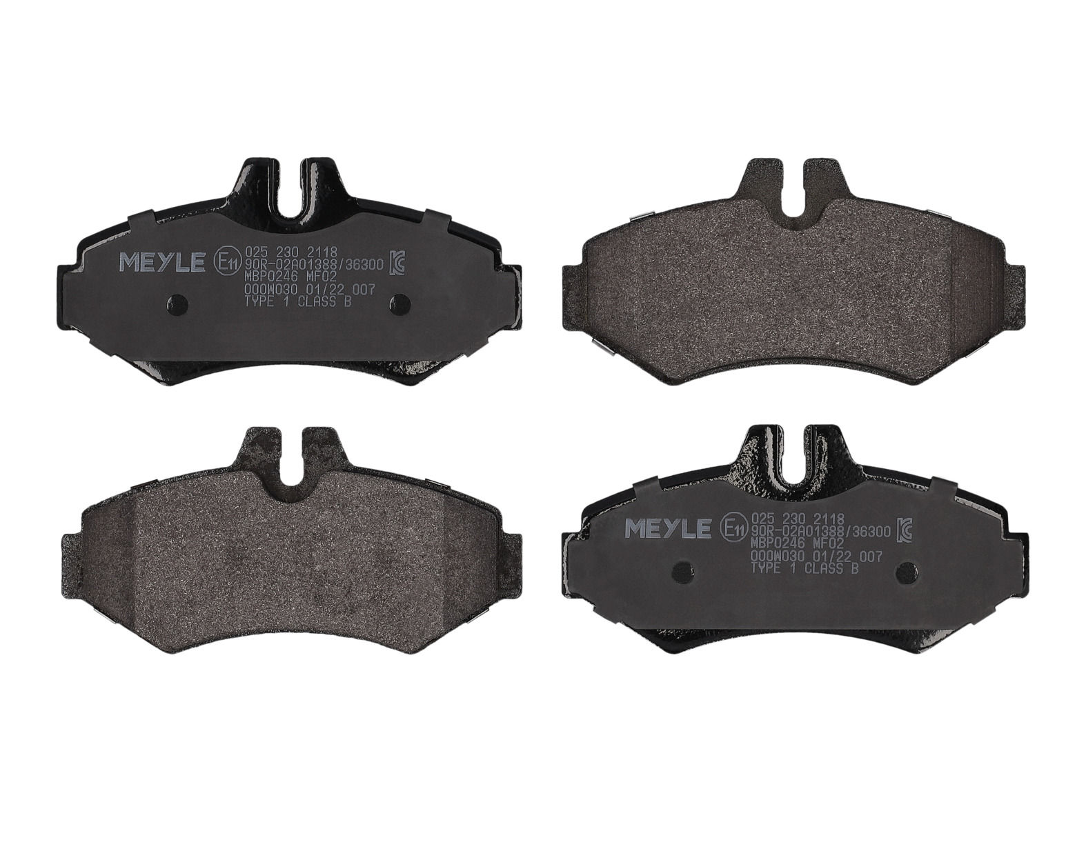 MEYLE Bremseklodser 0252302118 bagaksel for MERCEDES-BENZ VW