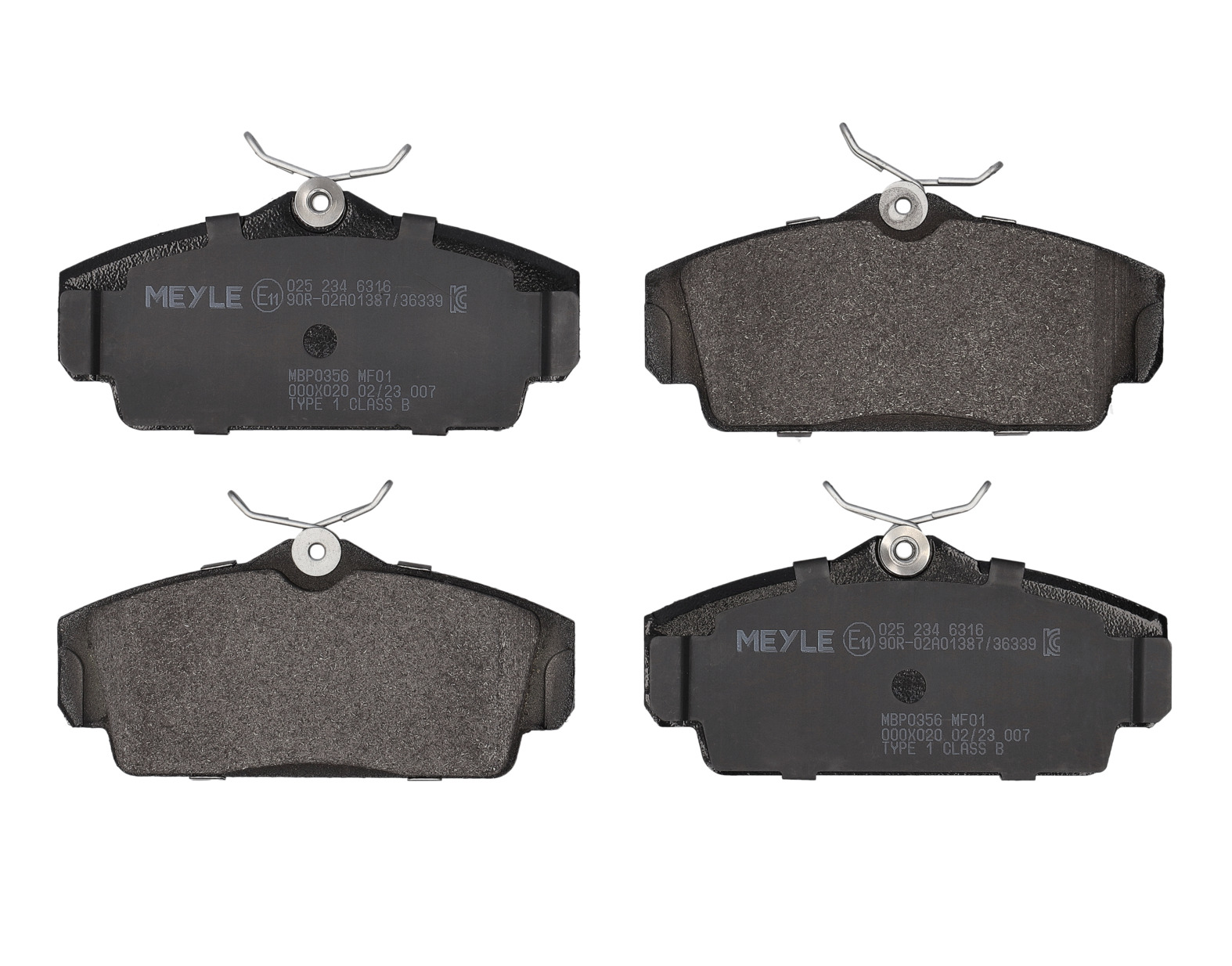 MEYLE Bremseklodser 0252346316 foraksel for NISSAN