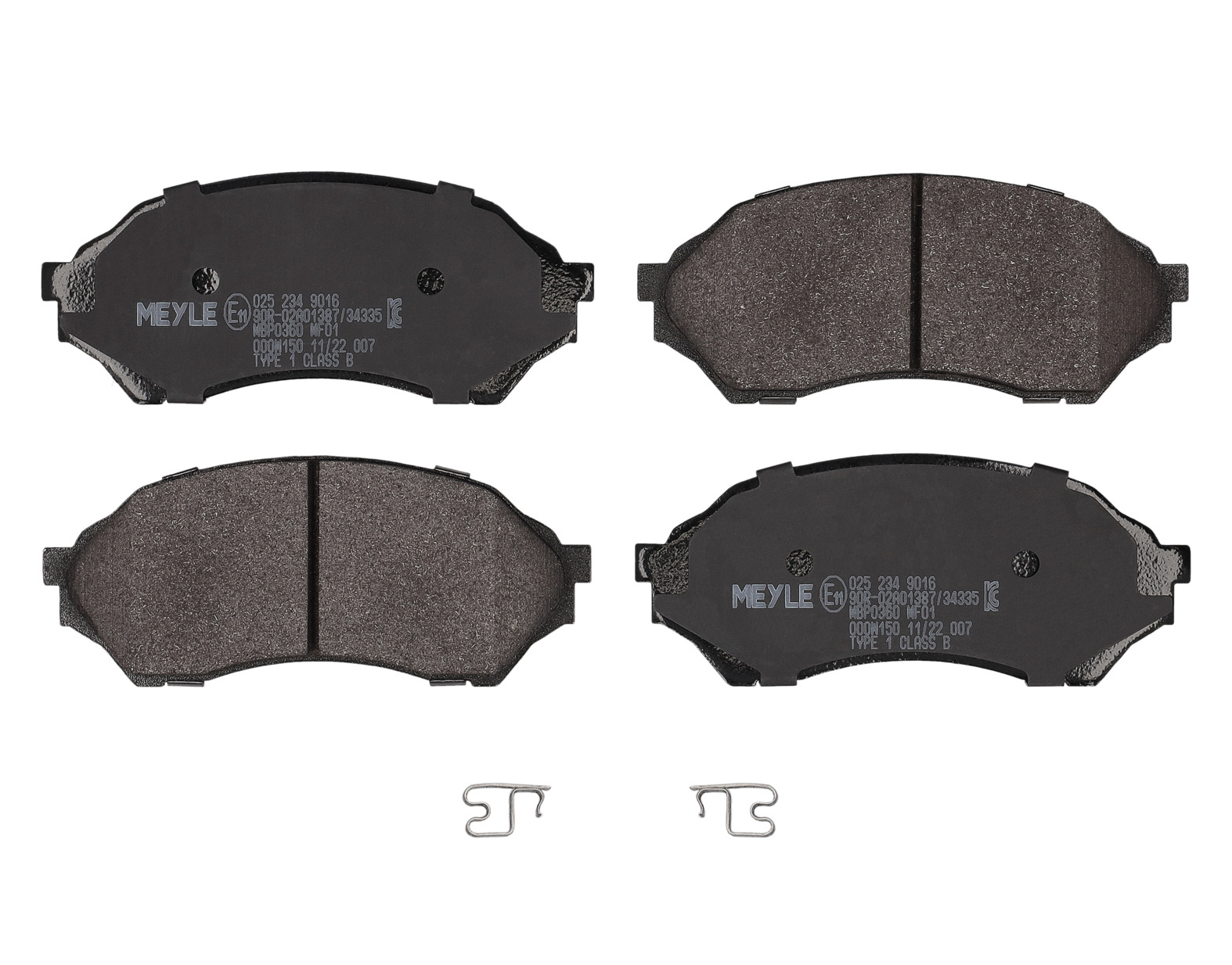 MEYLE Bremseklodser 0252349016 foraksel for MAZDA