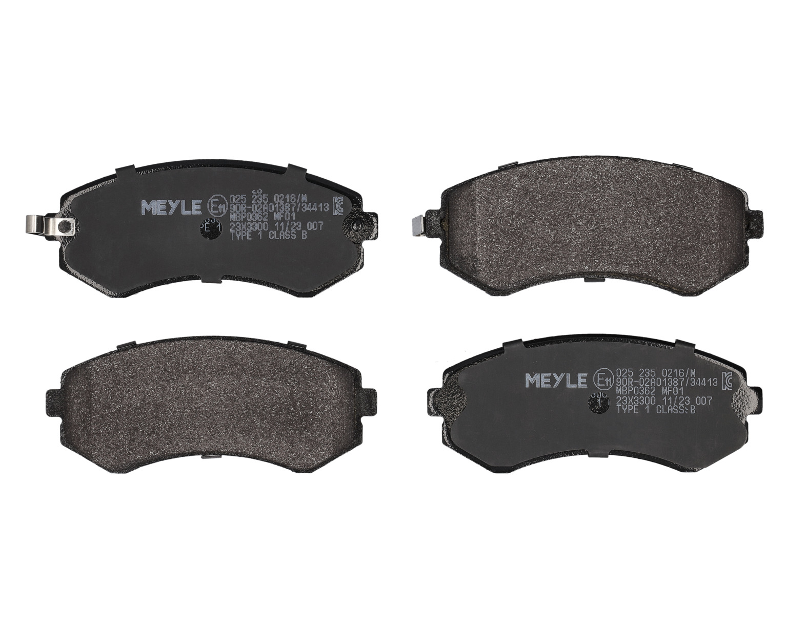 MEYLE Bremseklodser 0252350216w bagaksel for NISSAN