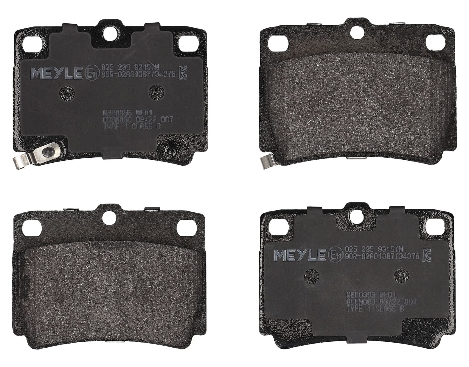 MEYLE Bremseklodser 0252359315w bagaksel for FORD MITSUBISHI