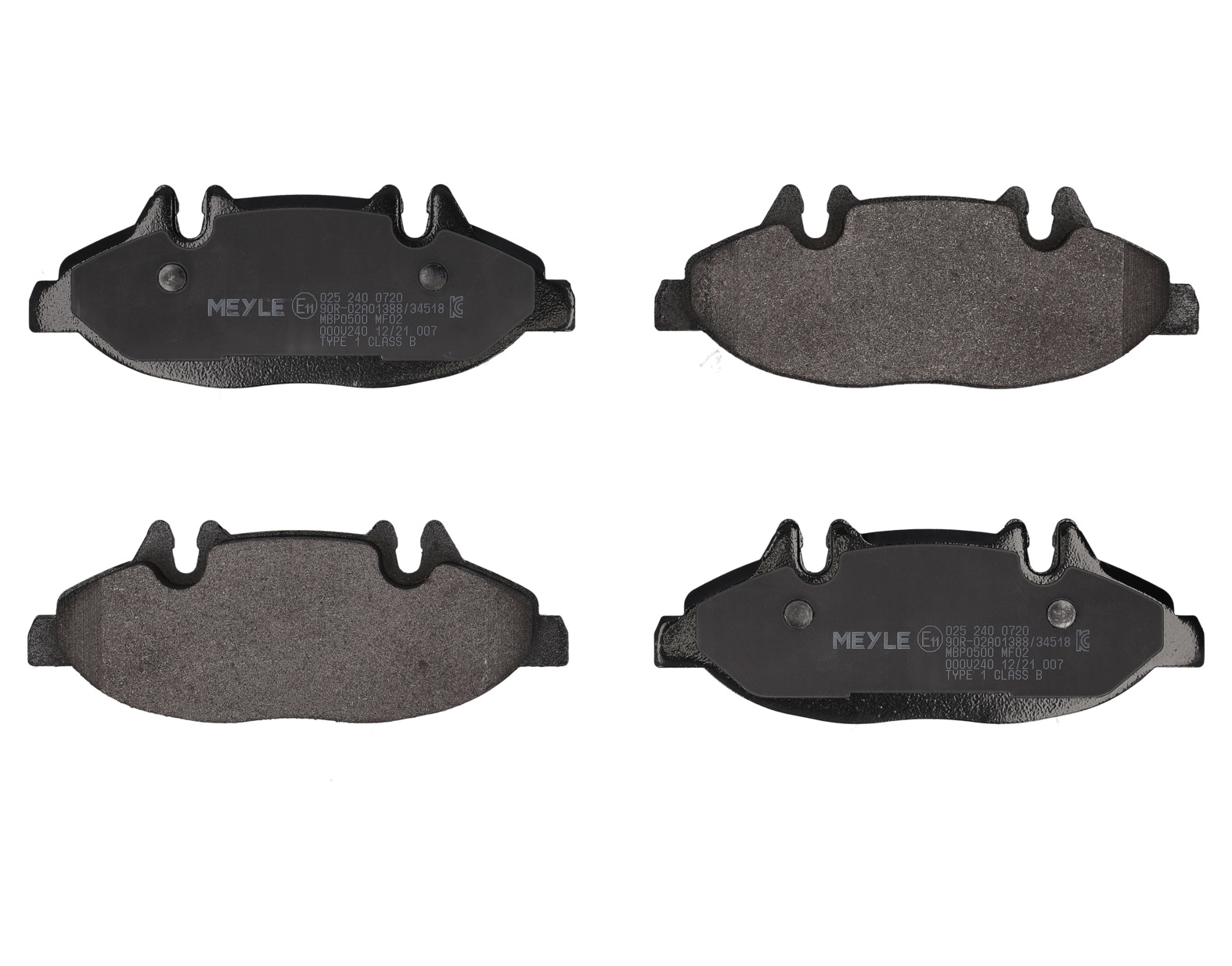 MEYLE Bremseklodser 0252400720 foraksel for MERCEDES-BENZ