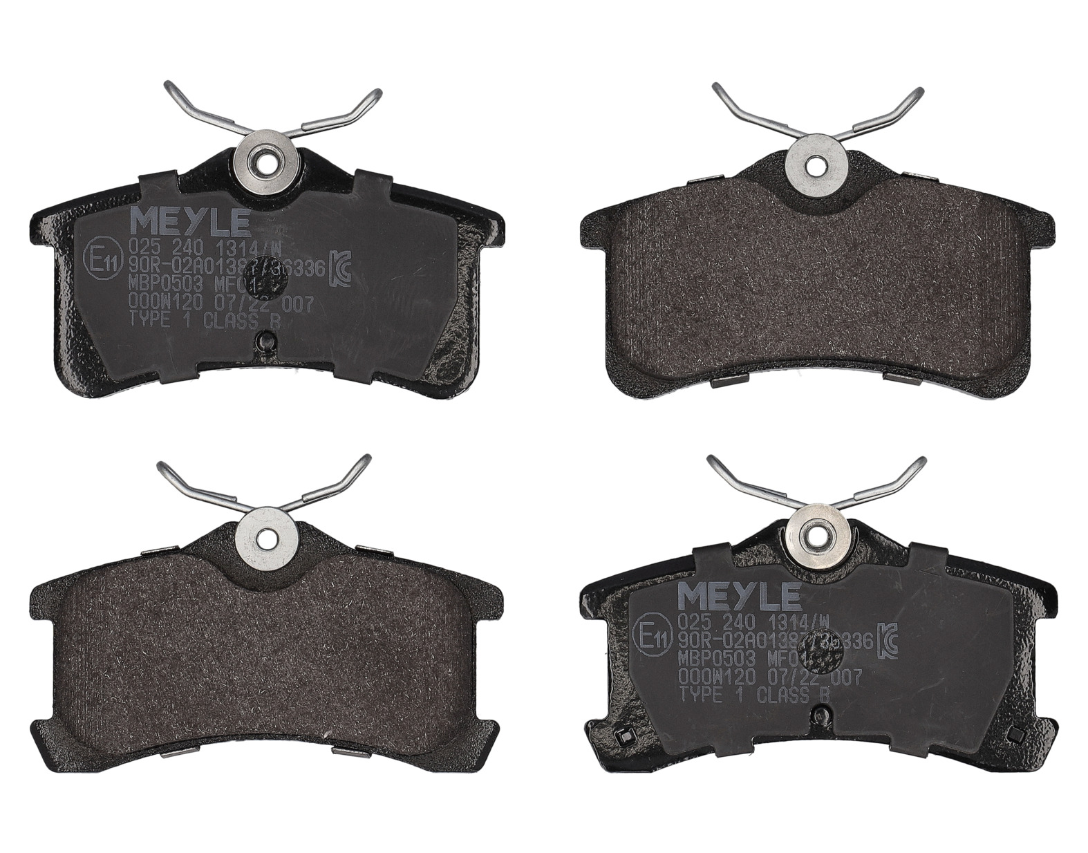 MEYLE Bremseklodser 0252401314w bagaksel for TOYOTA