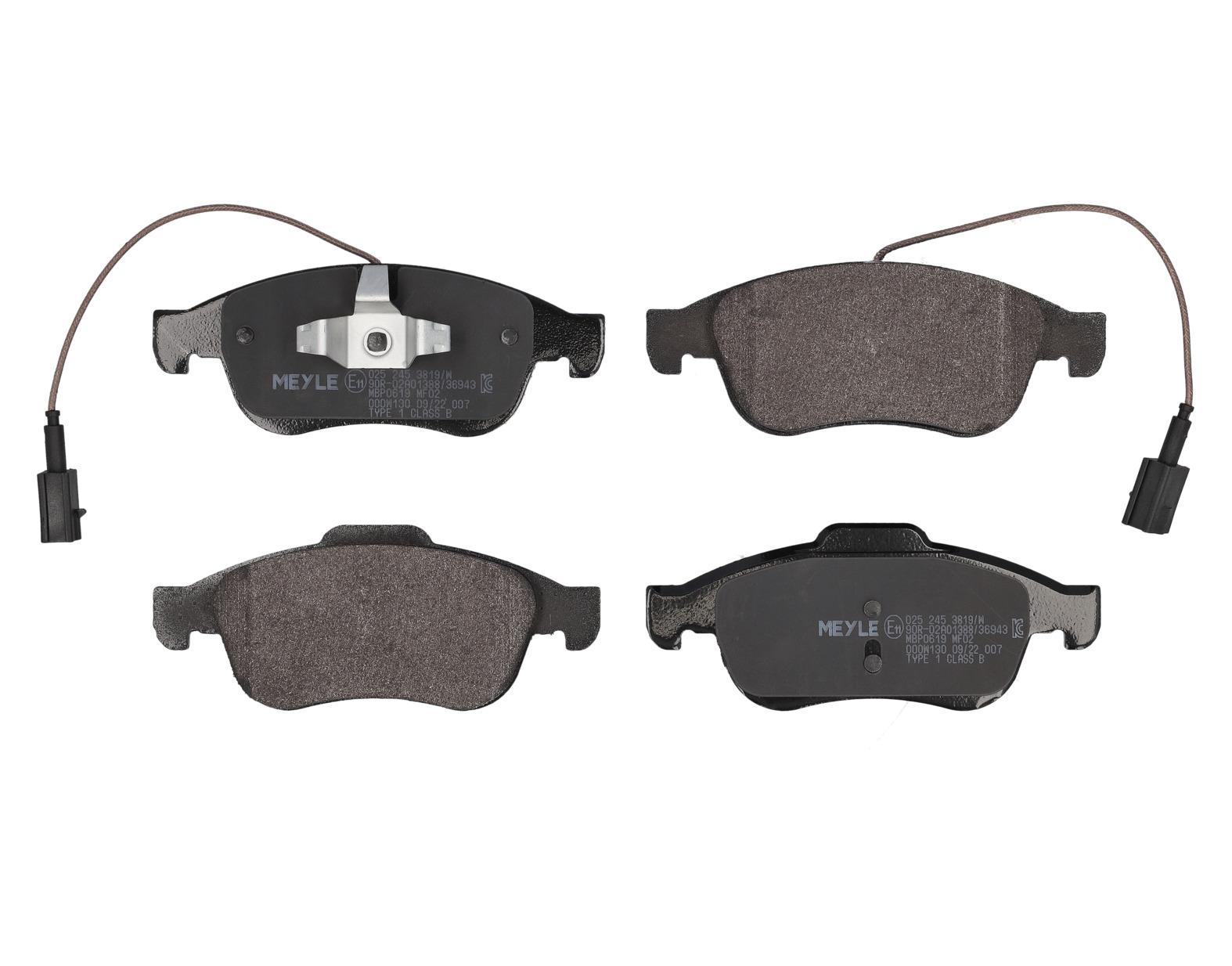 MEYLE Bremseklodser 0252453819w foraksel for FIAT