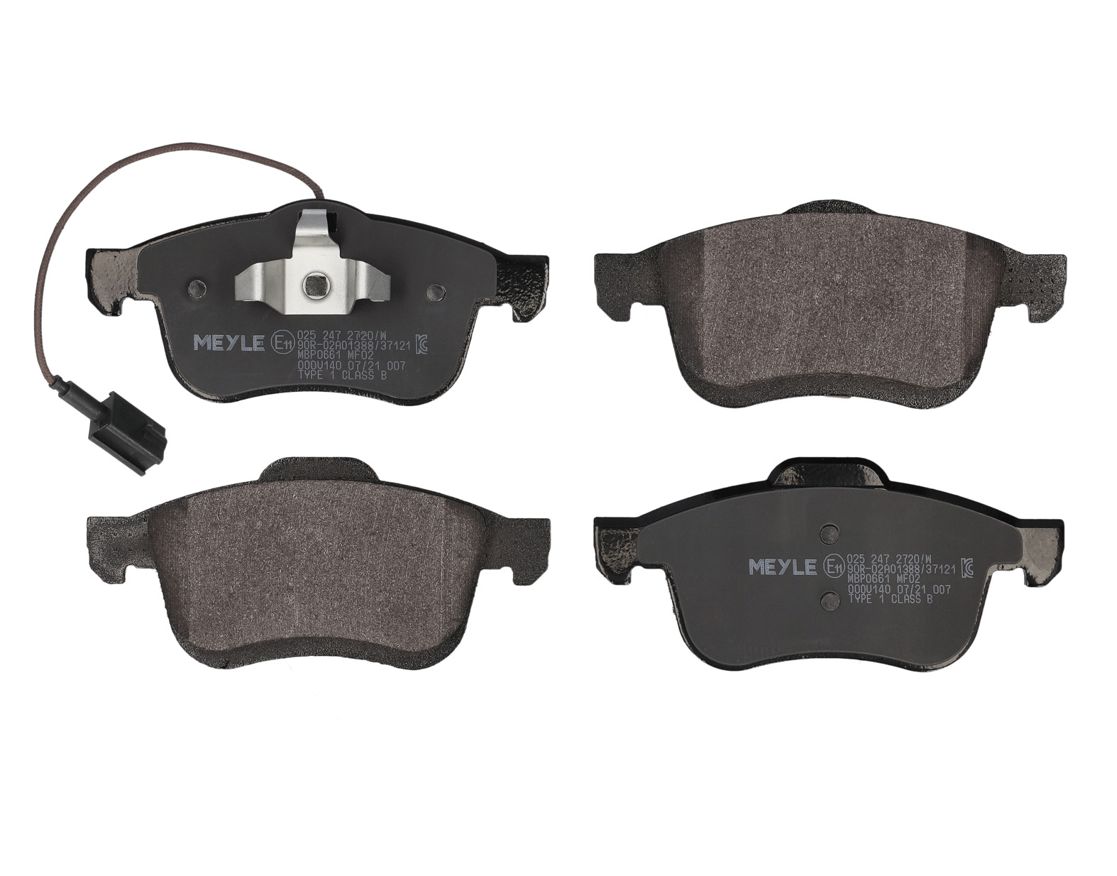 MEYLE Bremseklodser 0252472720w foraksel for VAUXHALL FIAT LANCIA GENERAL MOTORS
