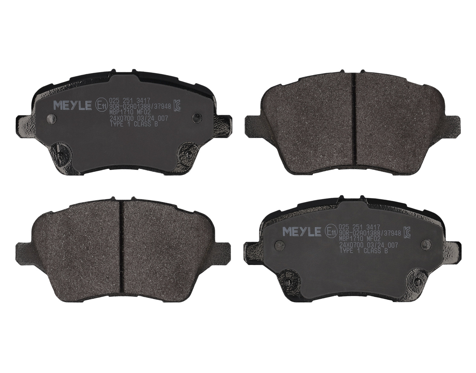 MEYLE Bremseklodser 0252513417 foraksel for FORD