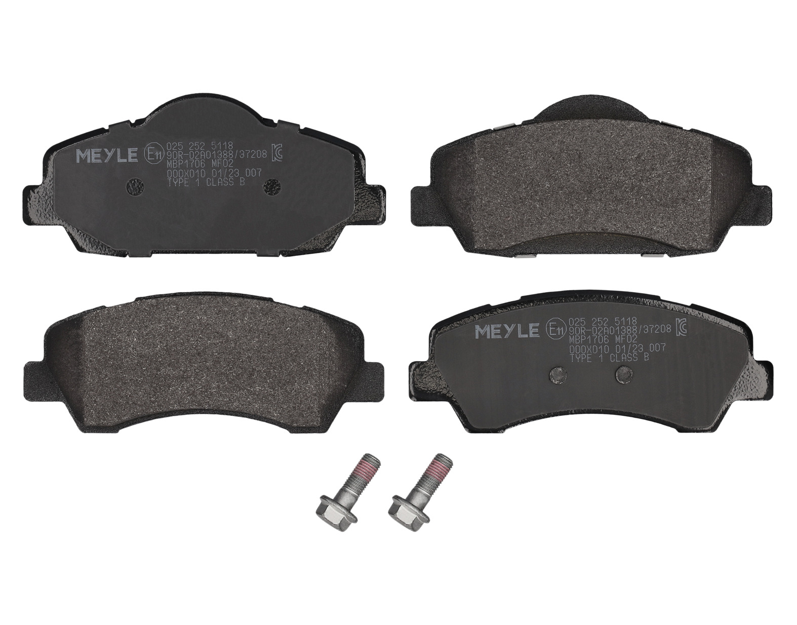 MEYLE Bremseklodser 0252525118 foraksel for PEUGEOT
