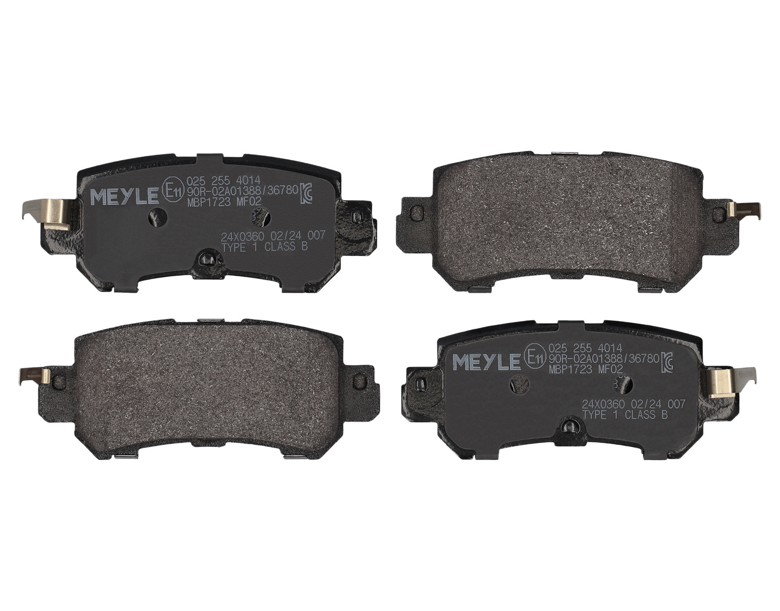 MEYLE Bremseklodser 0252554014 bagaksel for MAZDA