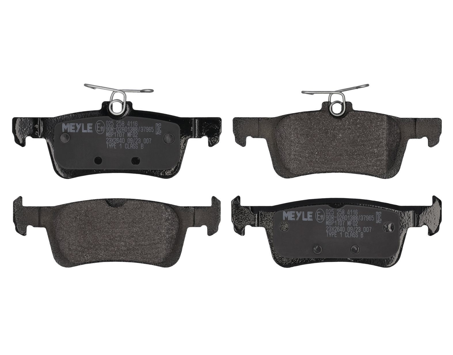 MEYLE Bremseklodser 0252584116 bagaksel for PEUGEOT