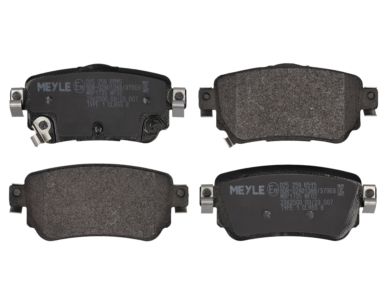 MEYLE Bremseklodser 0252596515 bagaksel for NISSAN RENAULT