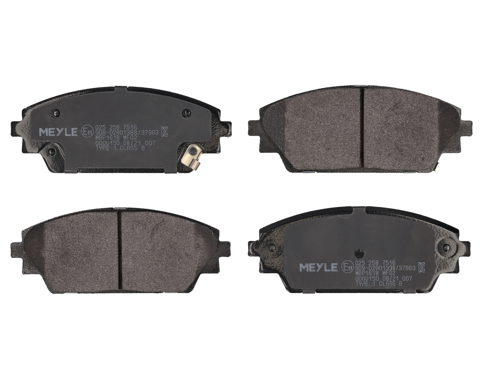 MEYLE Bremseklodser 0252587516 foraksel for MAZDA