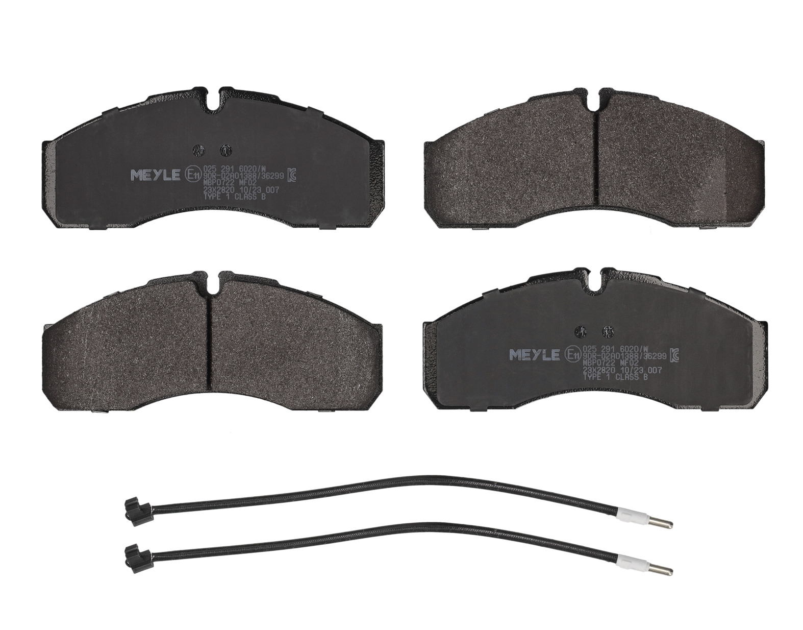 MEYLE Bremseklodser 0252916020w foraksel for IVECO NISSAN RENAULT TRUCKS