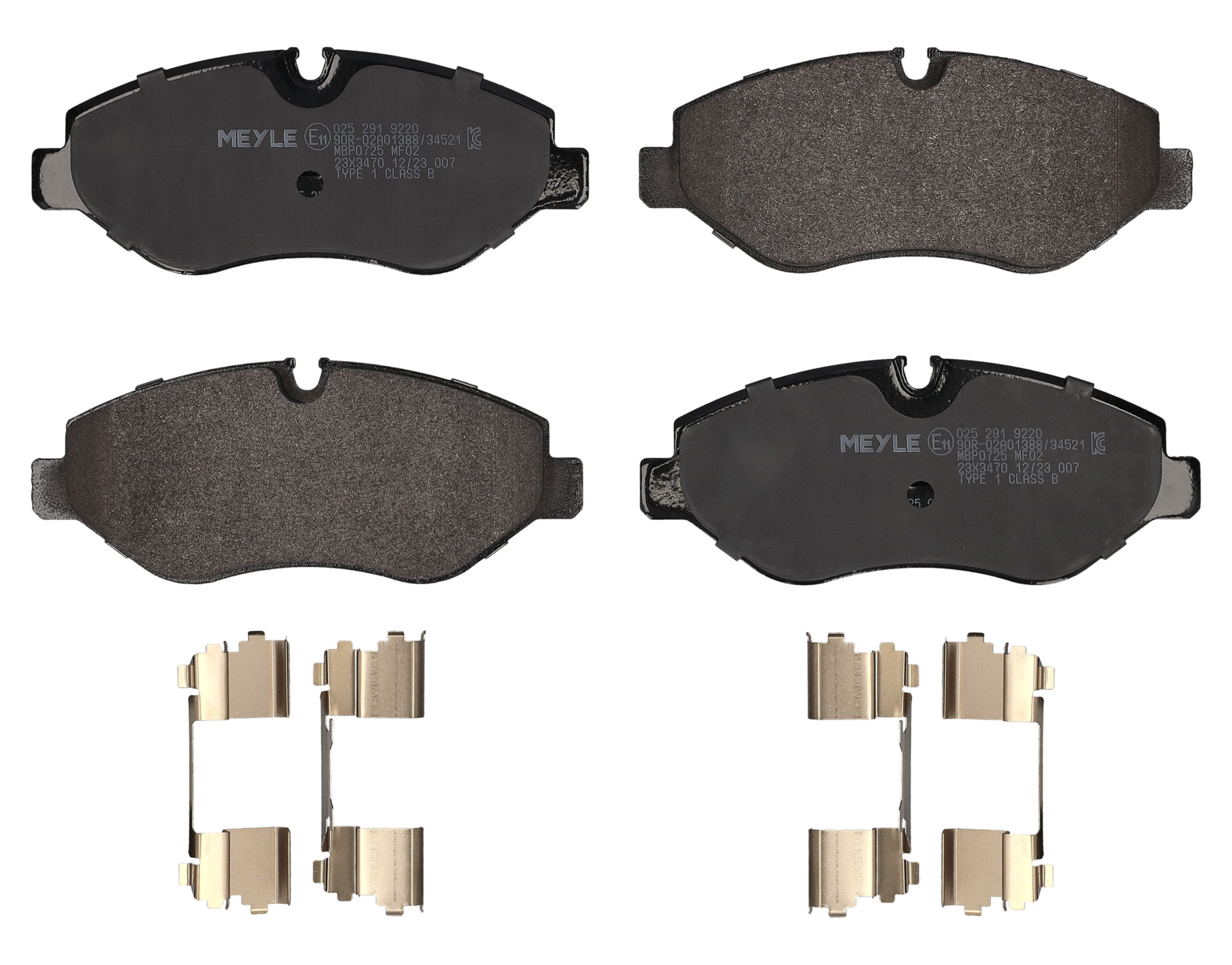 MEYLE Bremseklodser 0252919220 foraksel for MERCEDES-BENZ VW