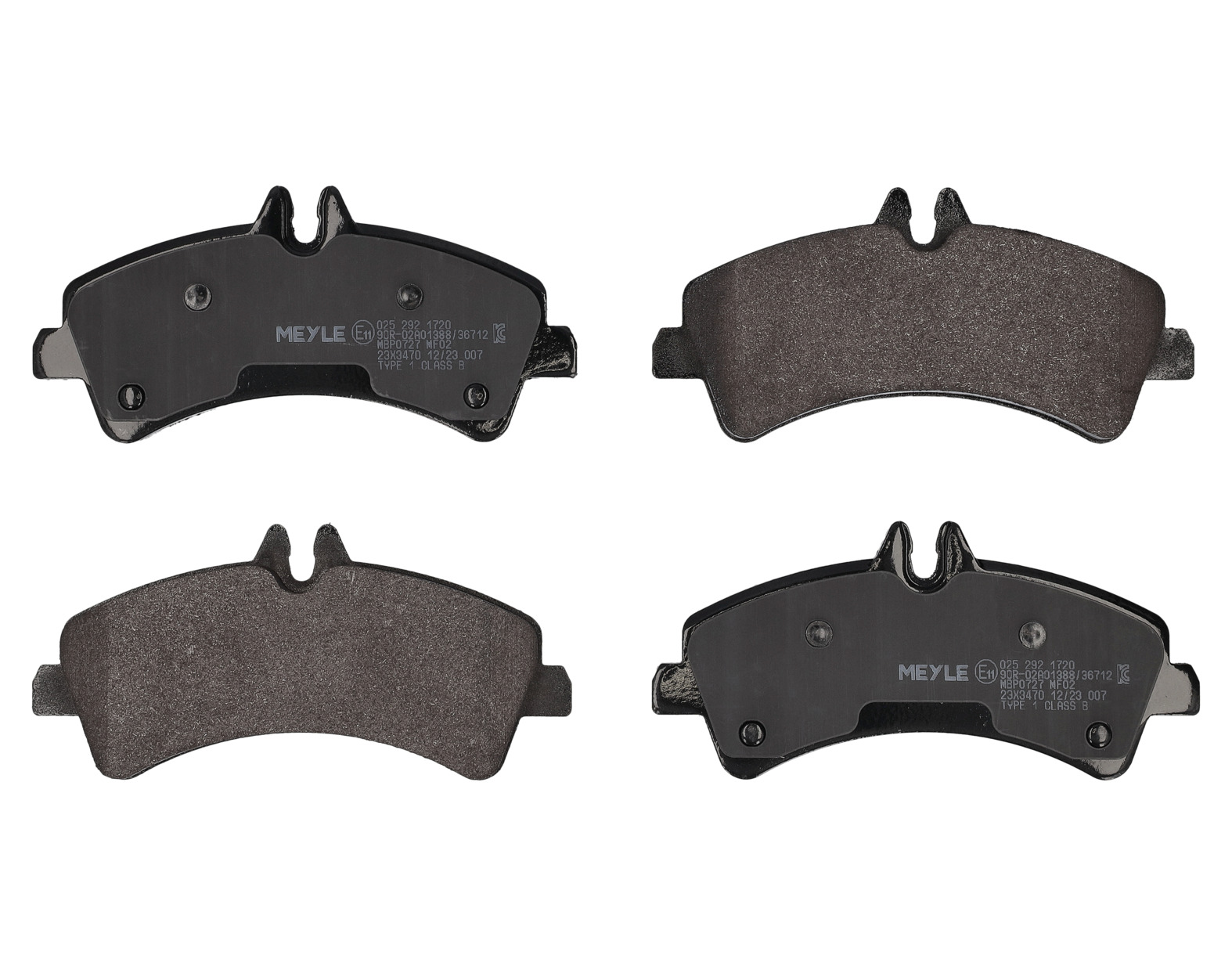 MEYLE Bremseklodser 0252921720 bagaksel for MERCEDES-BENZ VW