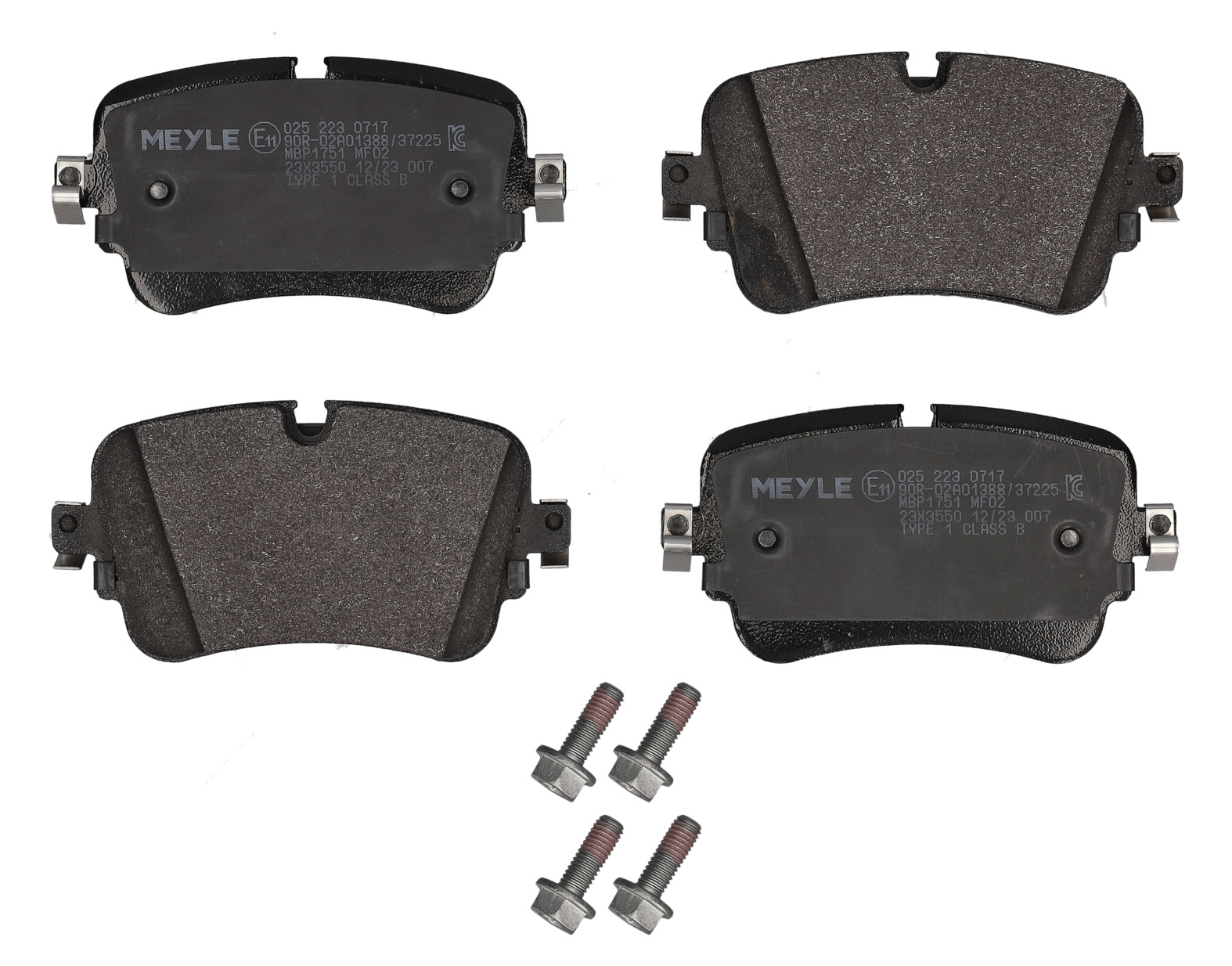 MEYLE Bremseklodser 0252230717 bagaksel for AUDI VW