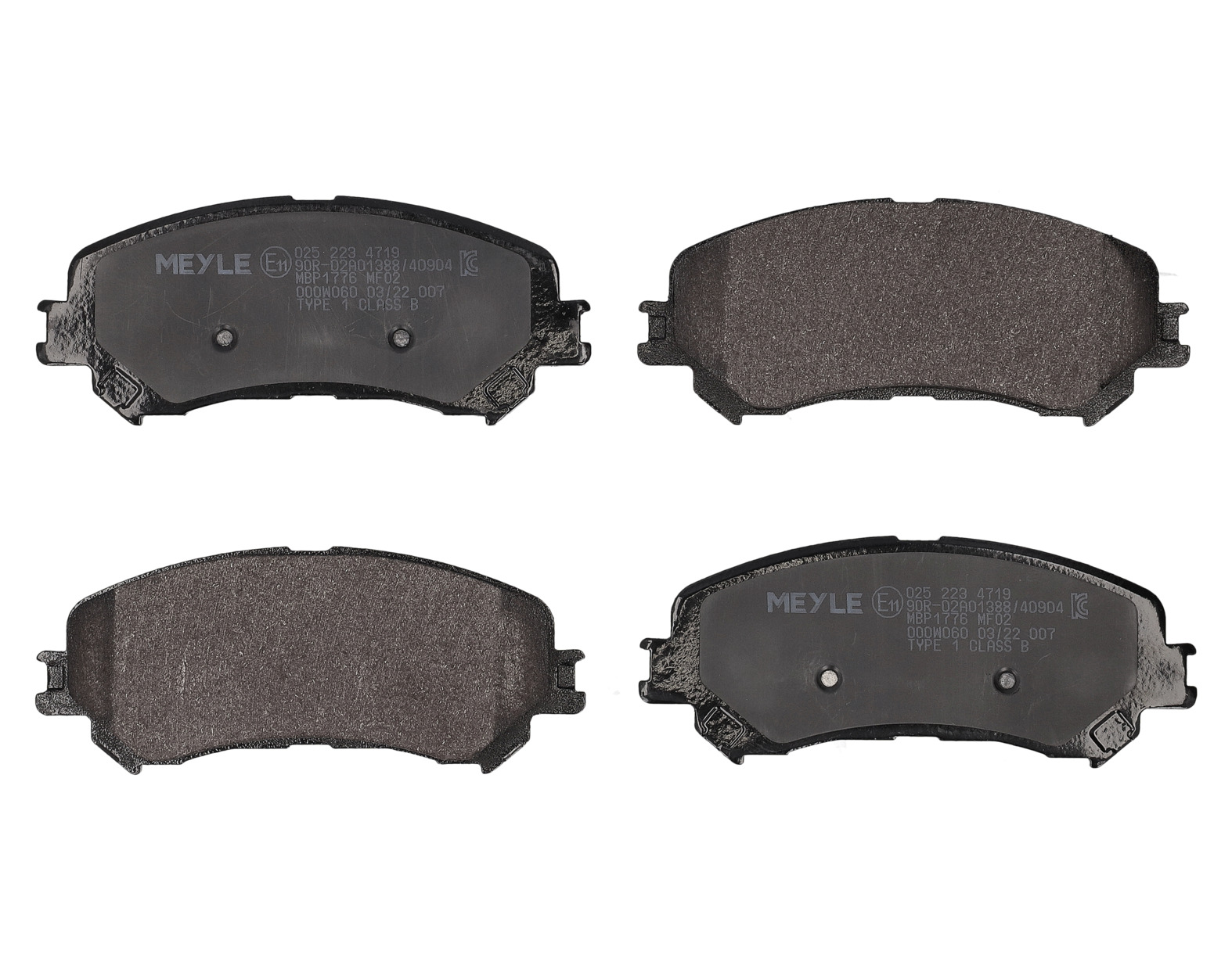MEYLE Bremseklodser 0252234719 foraksel for RENAULT
