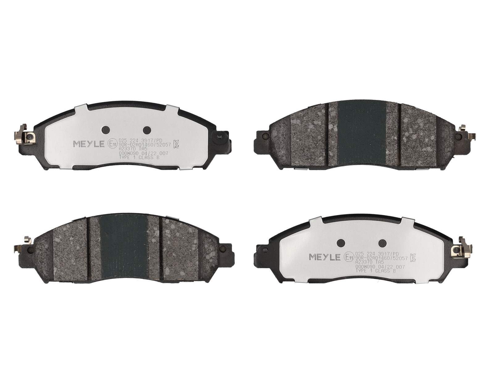 MEYLE Bremseklodser 0252243917pd foraksel for NISSAN RENAULT