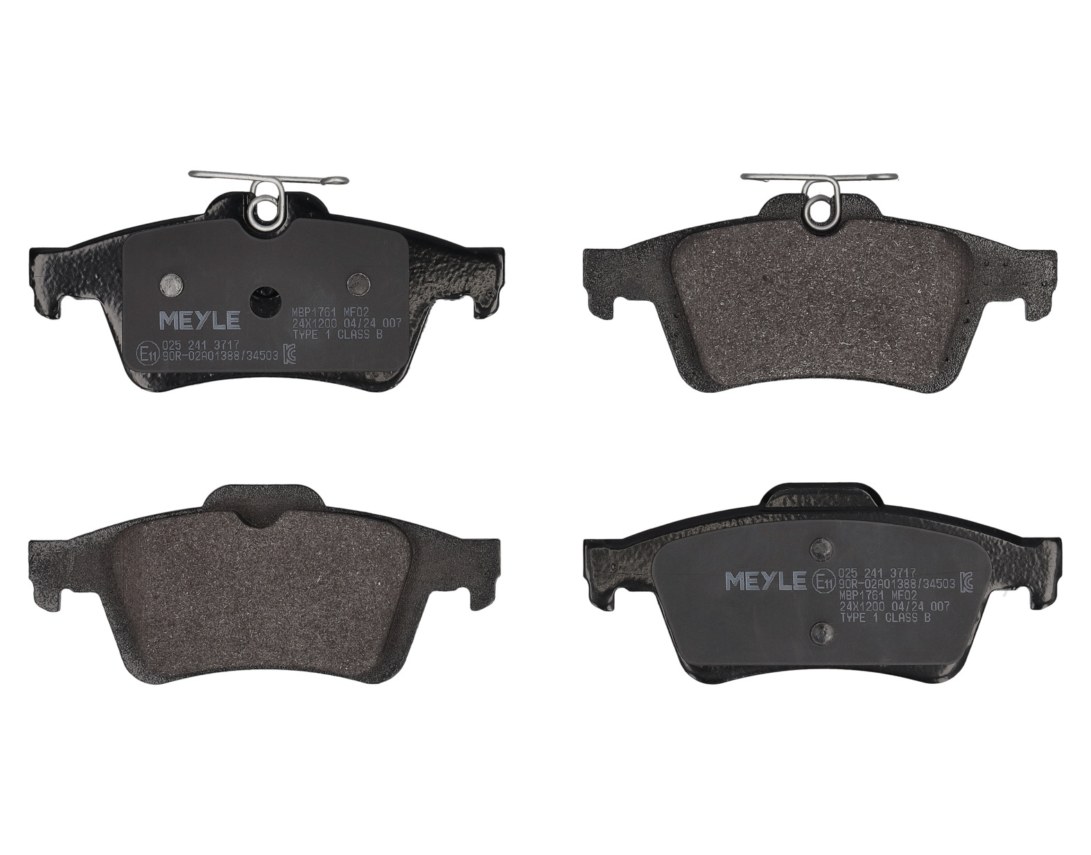 MEYLE Bremseklodser 0252413717 bagaksel for FORD VAUXHALL VOLVO GENERAL MOTORS SAAB MAZDA