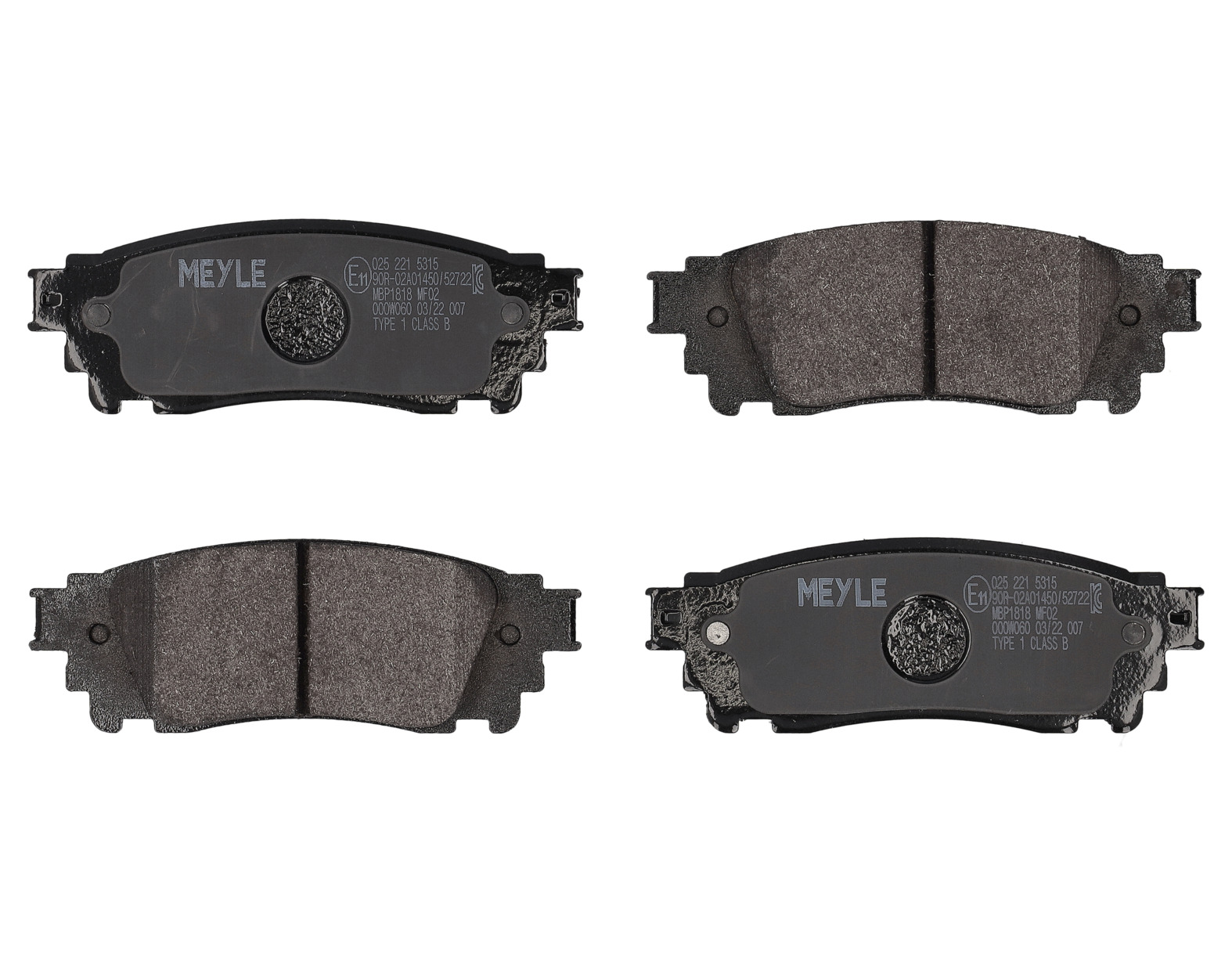 MEYLE Bremseklodser 0252215315 bagaksel for TOYOTA LEXUS