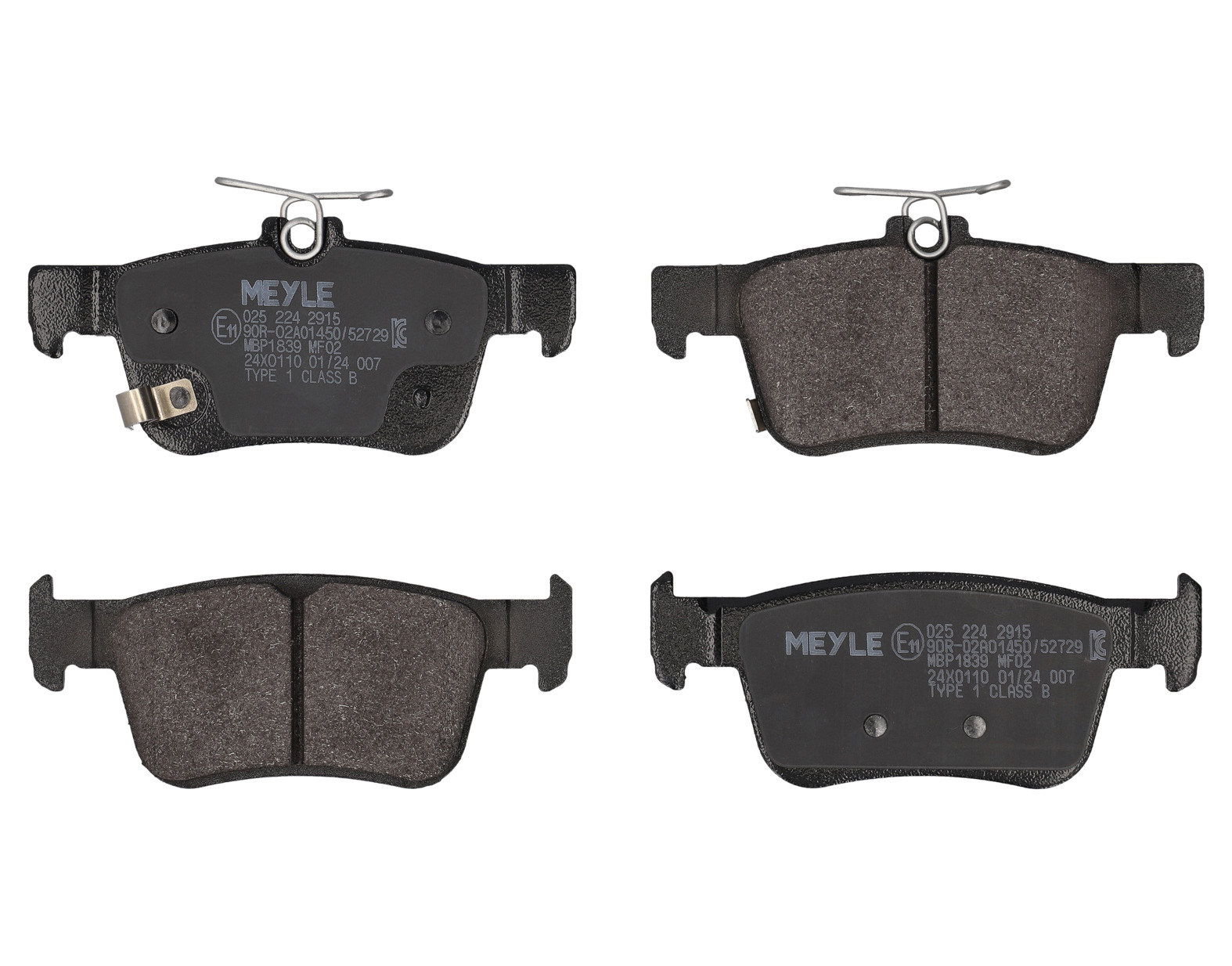 MEYLE Bremseklodser 0252242915 bagaksel for HONDA