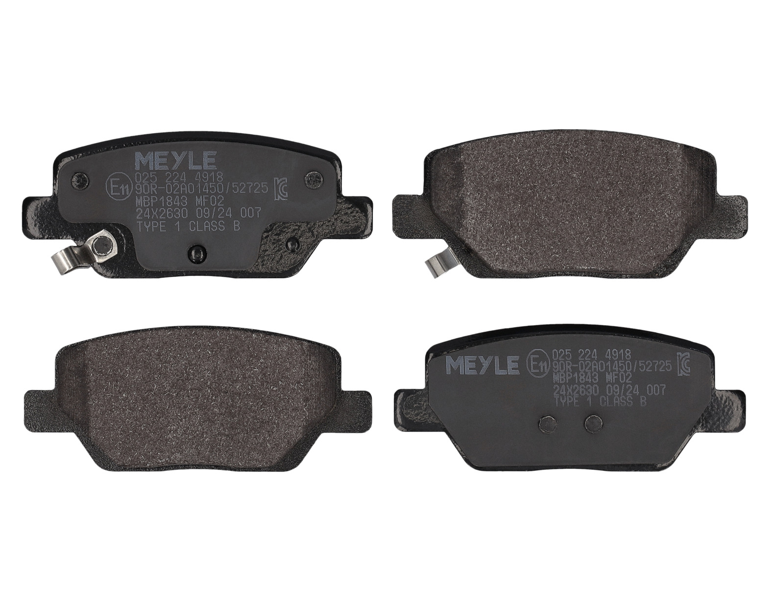 MEYLE Bremseklodser 0252244918 bagaksel for FIAT