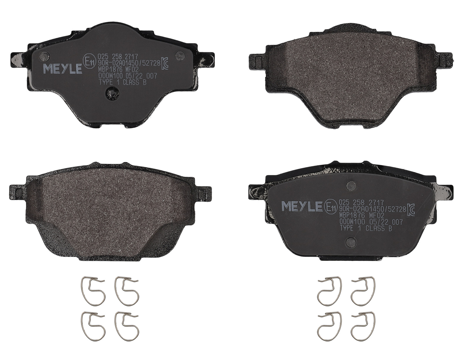 MEYLE Bremseklodser 0252582717 bagaksel for GENERAL MOTORS DS PEUGEOT CITROËN