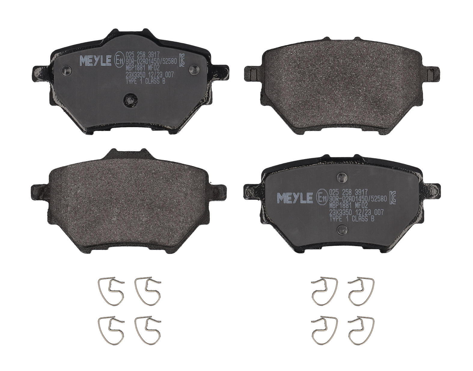 MEYLE Bremseklodser 0252583917 bagaksel for GENERAL MOTORS FIAT DS PEUGEOT JEEP CITROËN TOYOTA