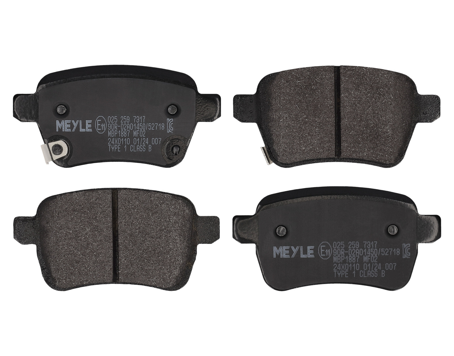 MEYLE Bremseklodser 0252597317 bagaksel for OPEL FIAT GENERAL MOTORS