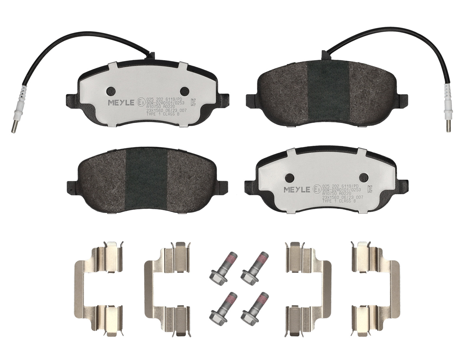 MEYLE Bremseklodser 0252026119pd foraksel for PEUGEOT CITROËN FIAT LANCIA