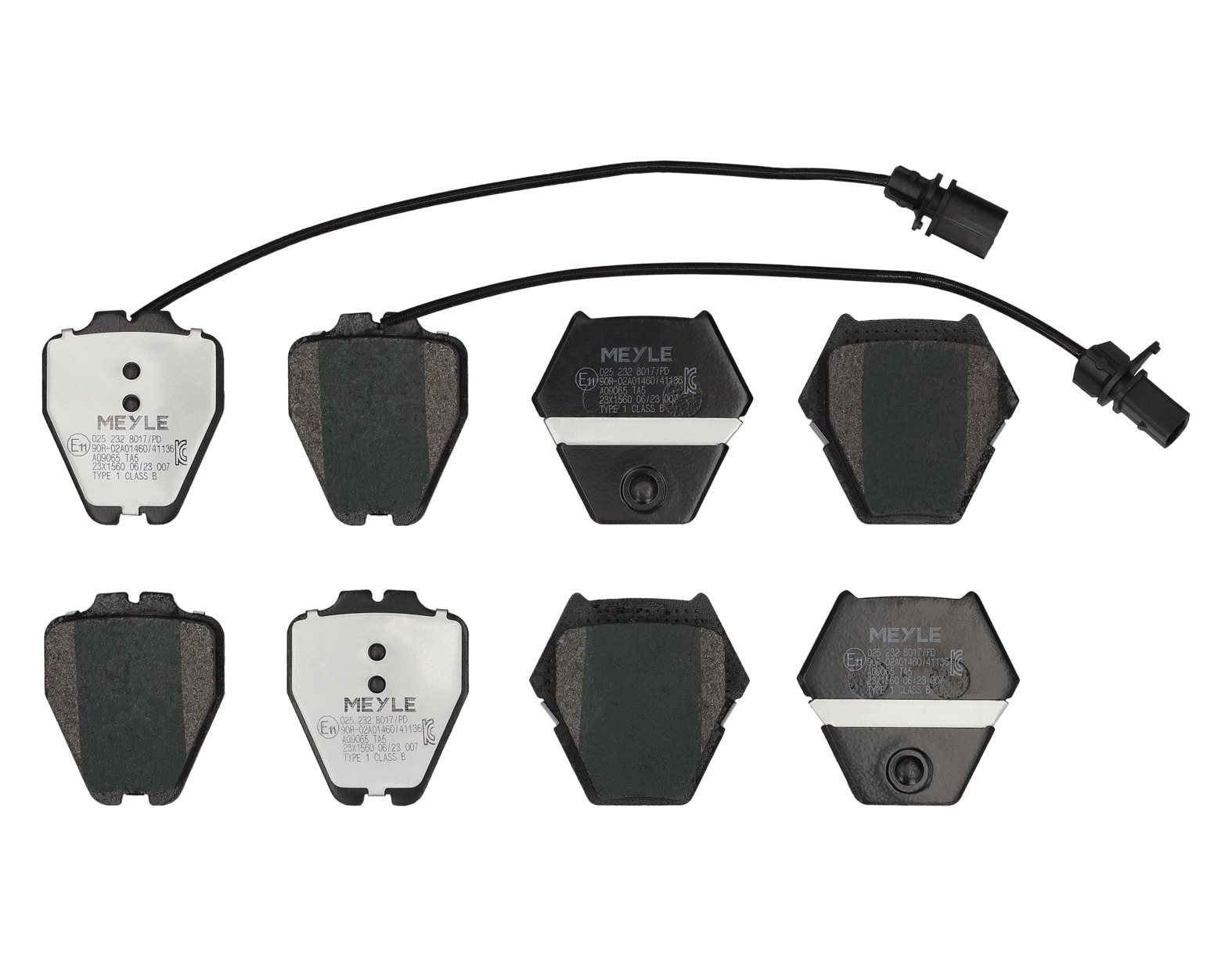 MEYLE Bremseklodser 0252328017pd foraksel for VW AUDI