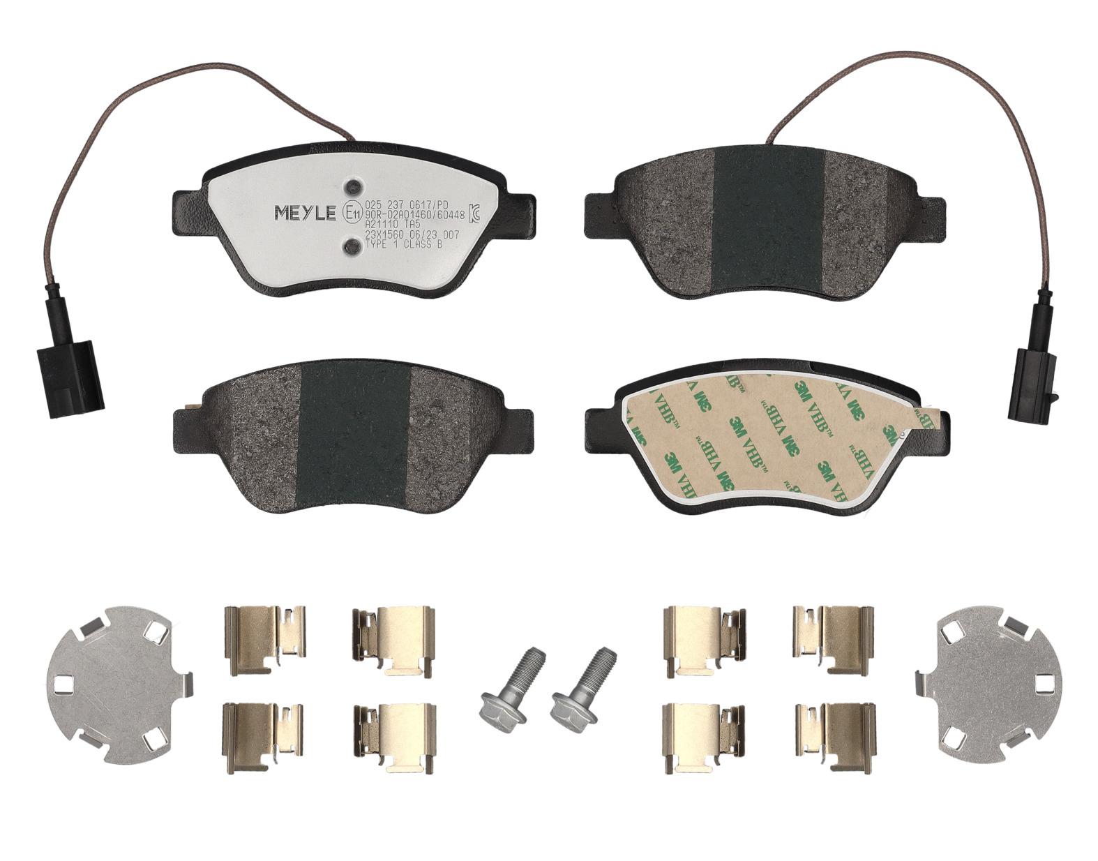 MEYLE Bremseklodser 0252370617pd foraksel for FIAT ABARTH ALFA ROMEO PEUGEOT