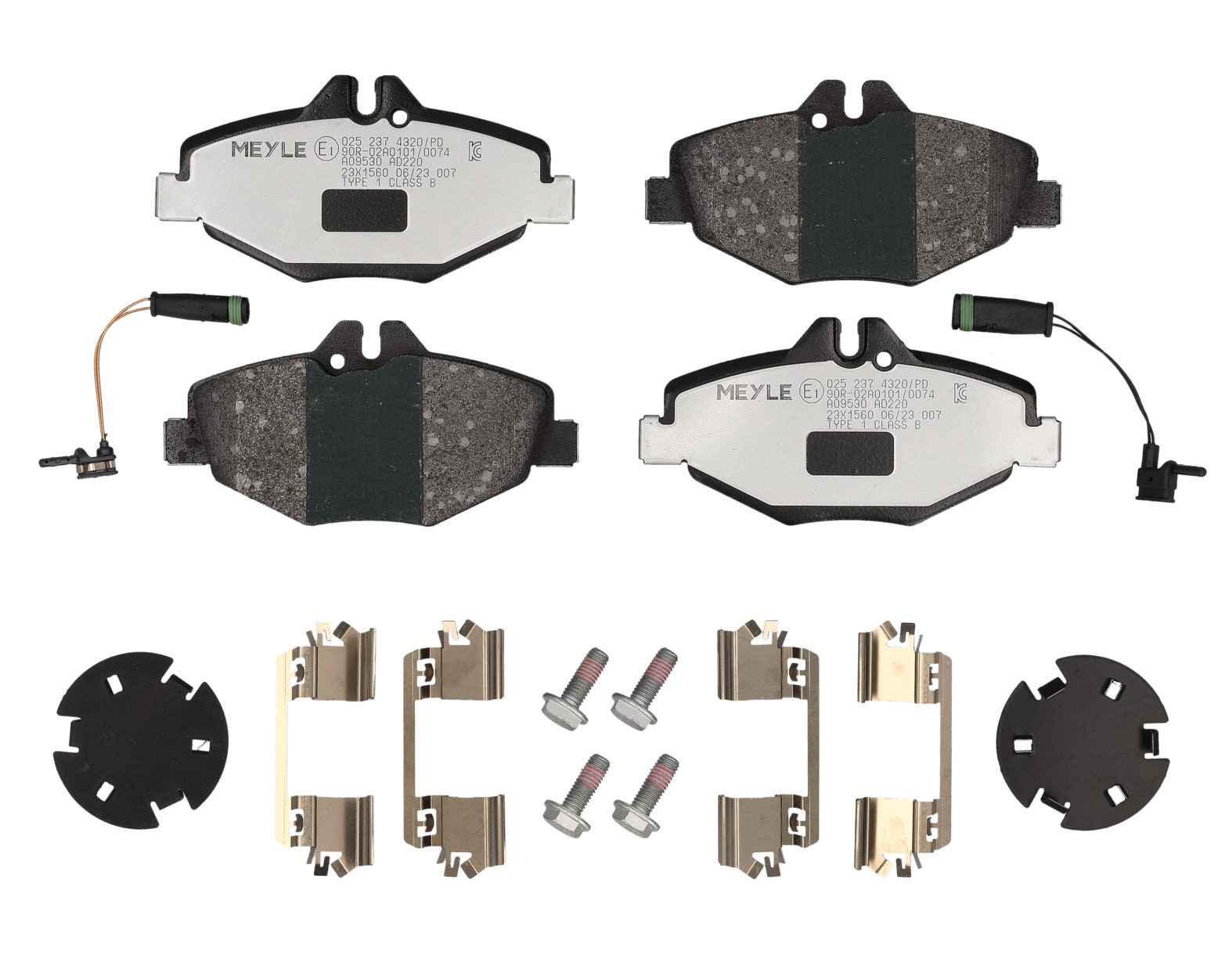 MEYLE Bremseklodser 0252374320pd foraksel for MERCEDES-BENZ