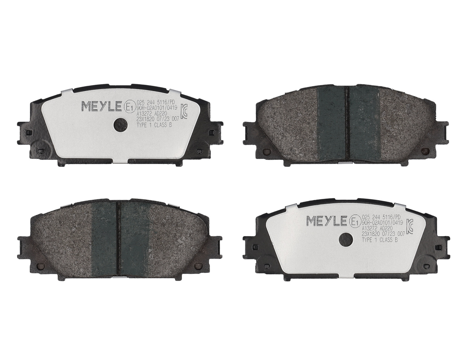 MEYLE Bremseklodser 0252445116pd foraksel for TOYOTA LEXUS