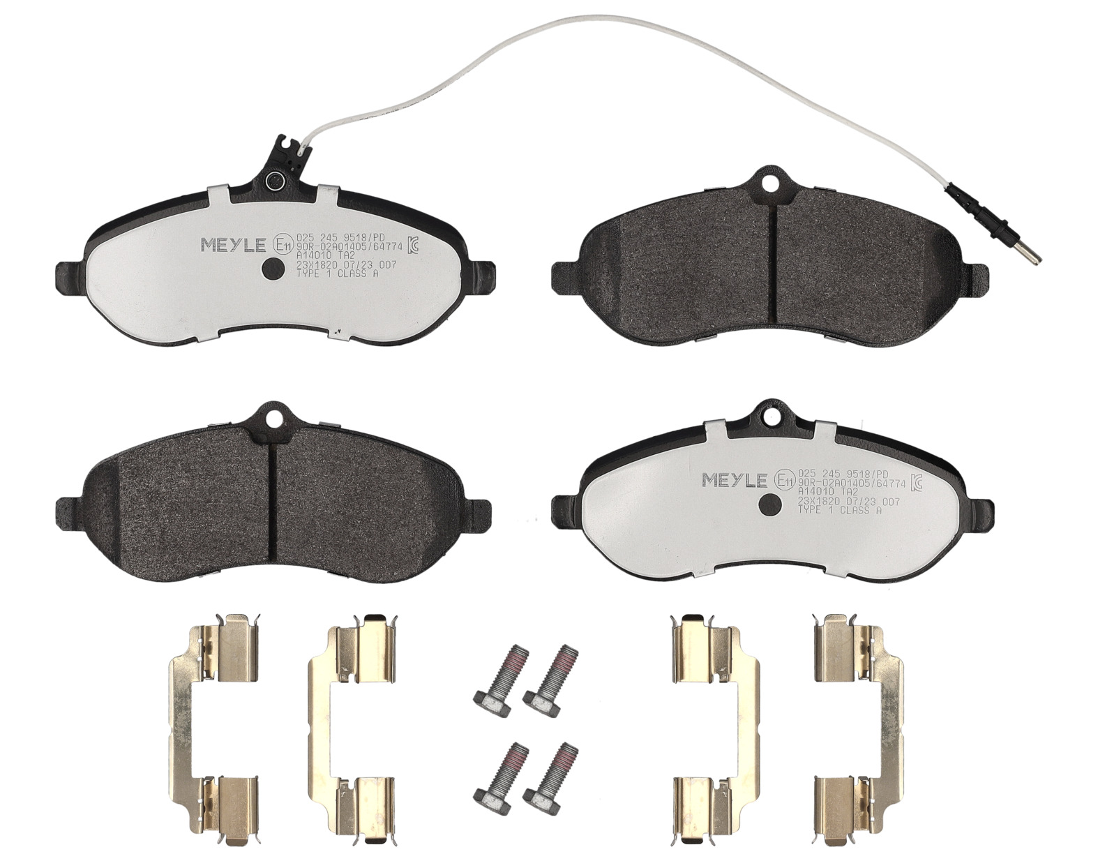 MEYLE Bremseklodser 0252459518pd foraksel for PEUGEOT CITROËN FIAT TOYOTA