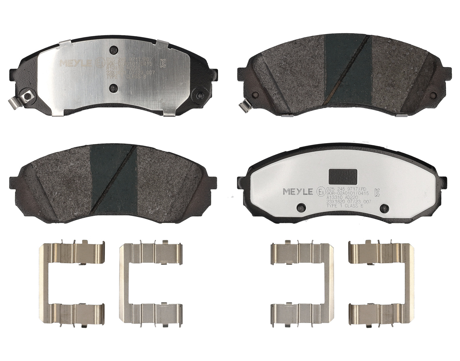 MEYLE Bremseklodser 0252459717pd foraksel for HYUNDAI KIA