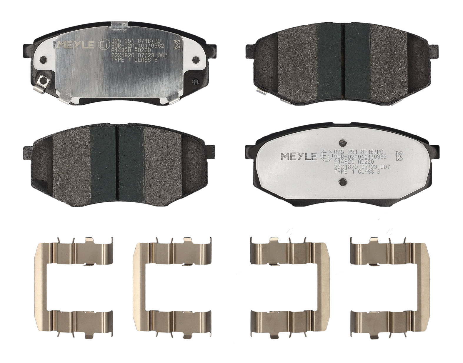 MEYLE Bremseklodser 0252518718pd foraksel for HYUNDAI KIA