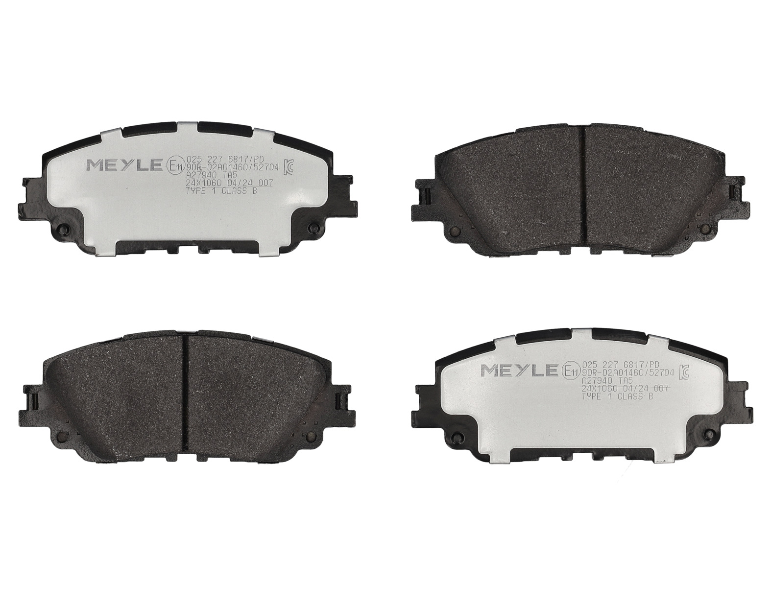 MEYLE Bremseklodser 0252276817pd foraksel for TOYOTA LEXUS