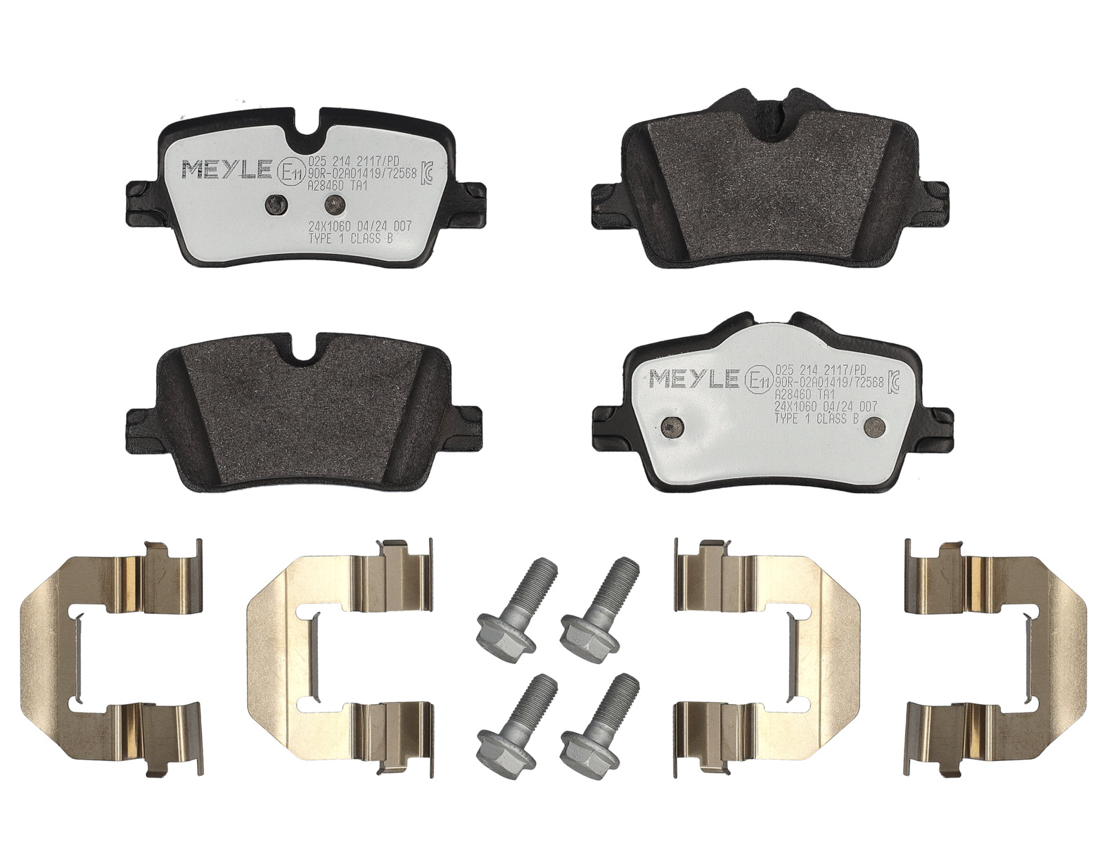 MEYLE Bremseklodser 0252142117pd bagaksel for BMW