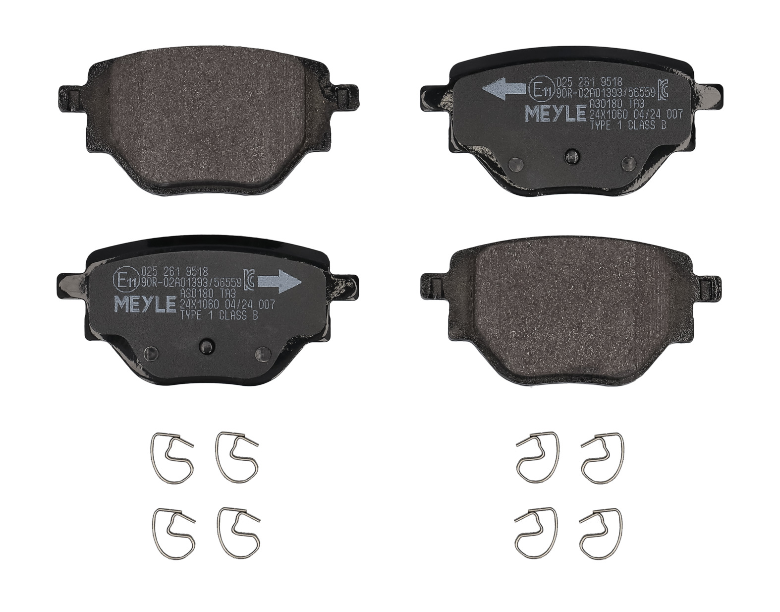 MEYLE Bremseklodser 0252619518 bagaksel for GENERAL MOTORS FIAT