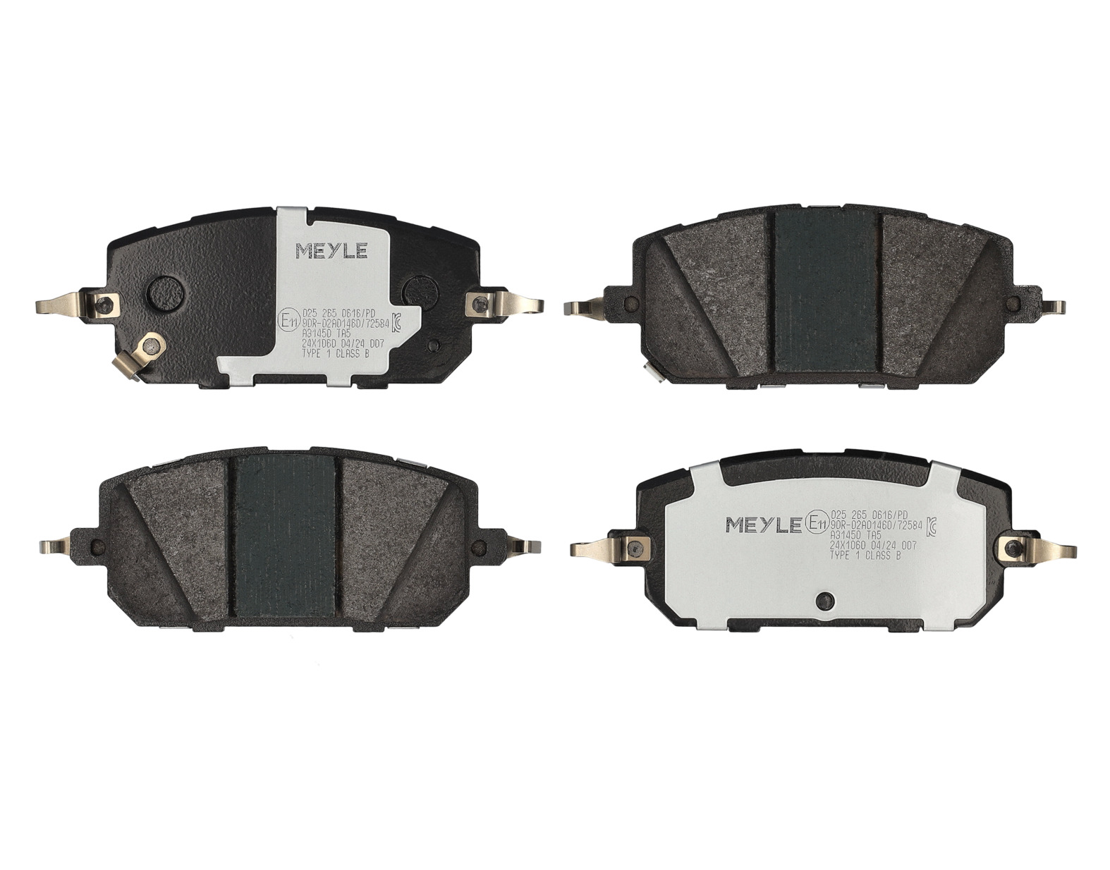 MEYLE Bremseklodser 0252650616pd foraksel for MAZDA